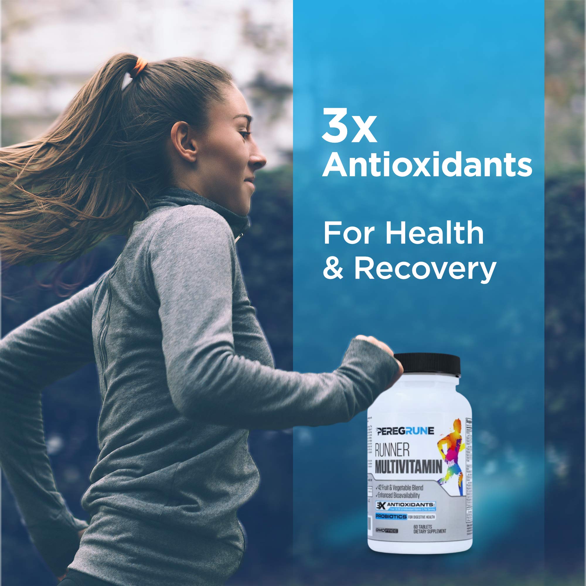 PEREGRUNE Runner Multivitamin & Omega 3 Bundle (1 Month Supply) | Antioxidants for Health & Recovery | Vitamin B Complex for Endurance, Energy, VO2 Max | Joints & Heart: 1,000mg Fish Oil PEREGRUNE uk supplements