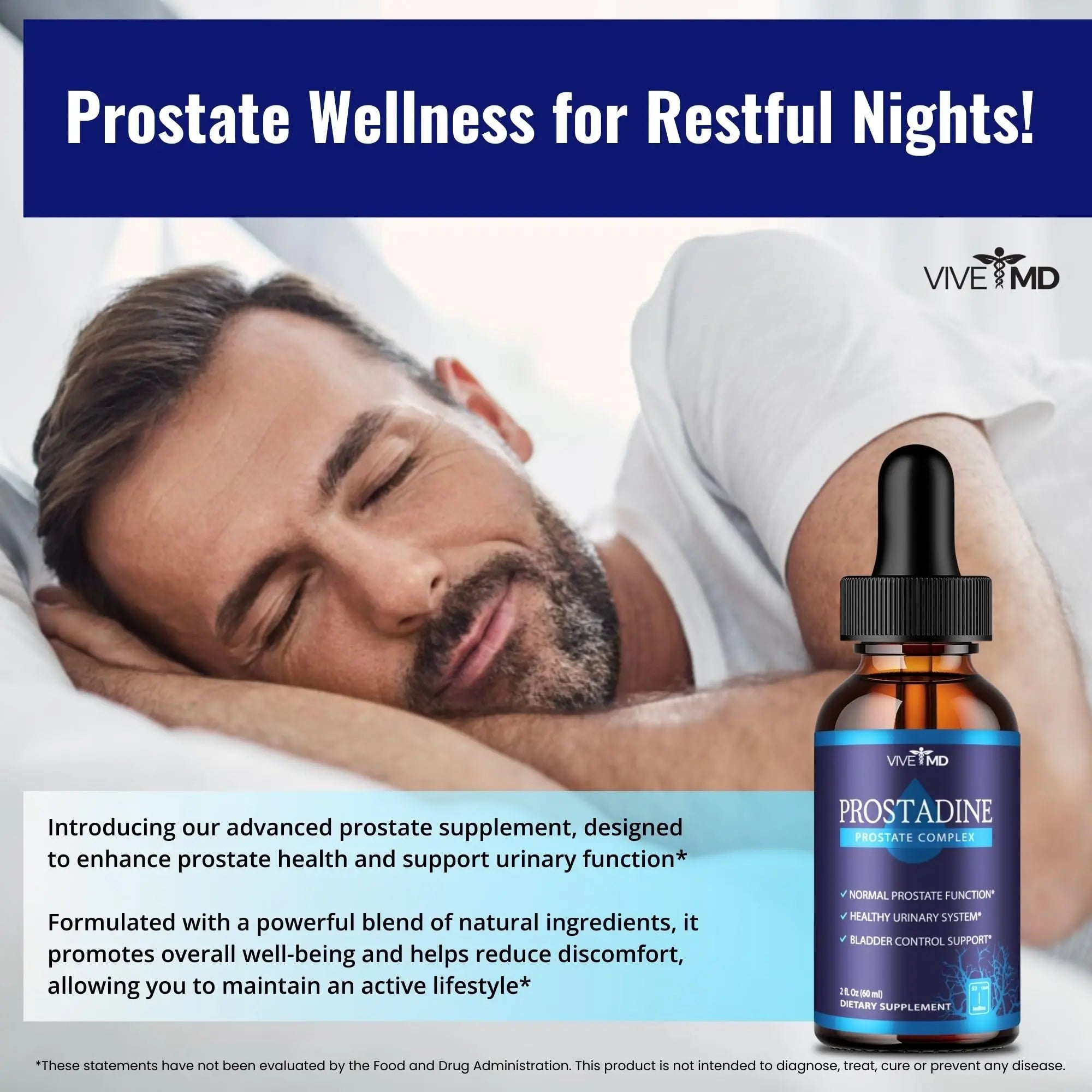 VIVE MD Prostadine Drops for Prostate Health, Bladder Urinating Issues - Prostadine Official Drop Formula - Extra Strength with Pomegranate, Prostadine Reviews (Package of 5) VIVE MD uk supplements
