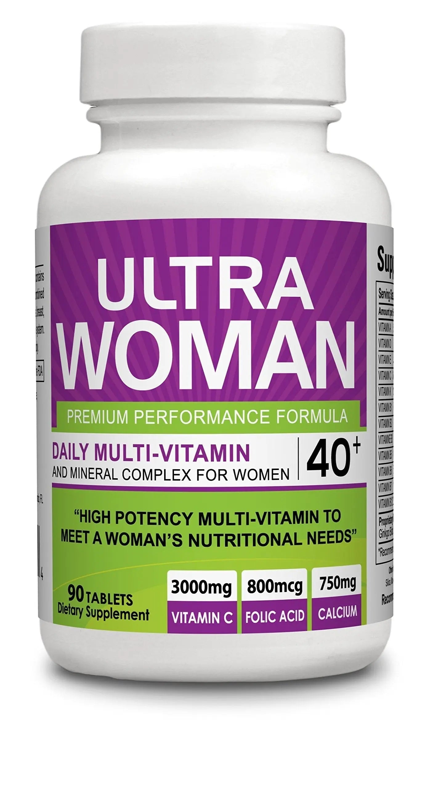 Body Shop Nutrition Ultra Woman - Multi-Vitamins 90 Tablets - Premium Performance Formula 100% Natural - Multivitamins for Woman Body Shop Nutrition uk supplements