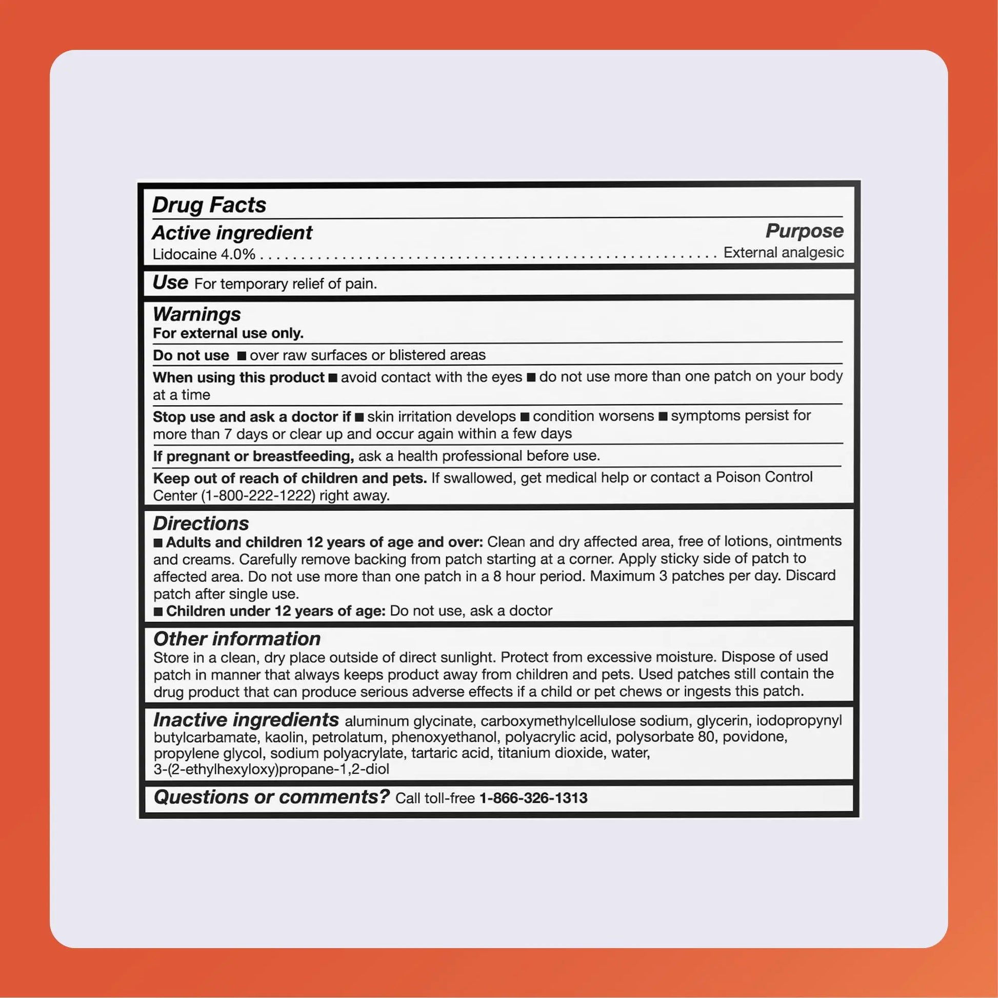 Rugby Maximum Strength Lidocaine Pain Relief Patch - 4% Lidocaine - Topical Anesthetic - Unscented - 30 Patches (1 Pack) RUGBY LABORATORIES uk supplements