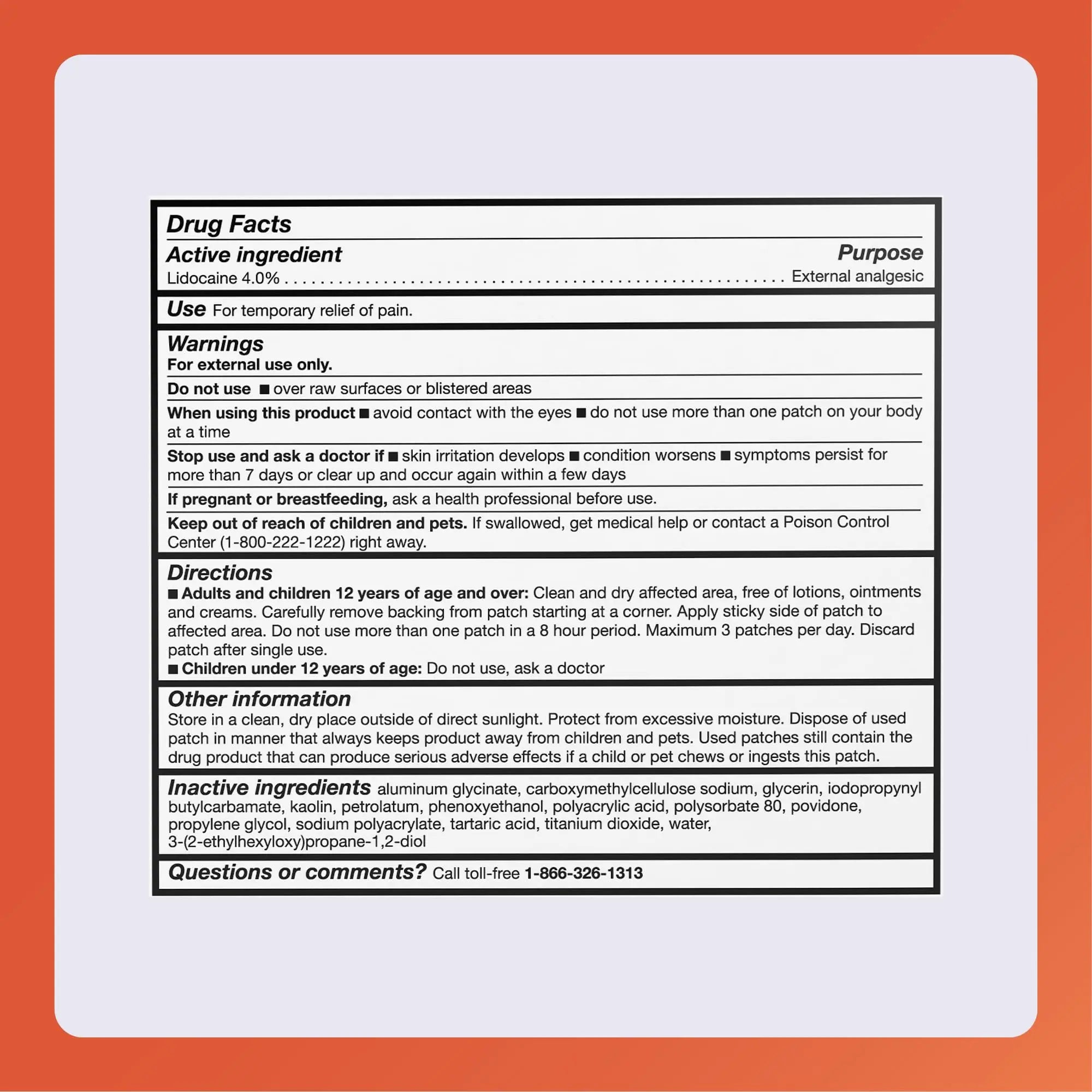 Rugby Maximum Strength Lidocaine Pain Relief Patch - 4% Lidocaine - Topical Anesthetic - Unscented - 30 Patches (1 Pack) RUGBY LABORATORIES uk supplements