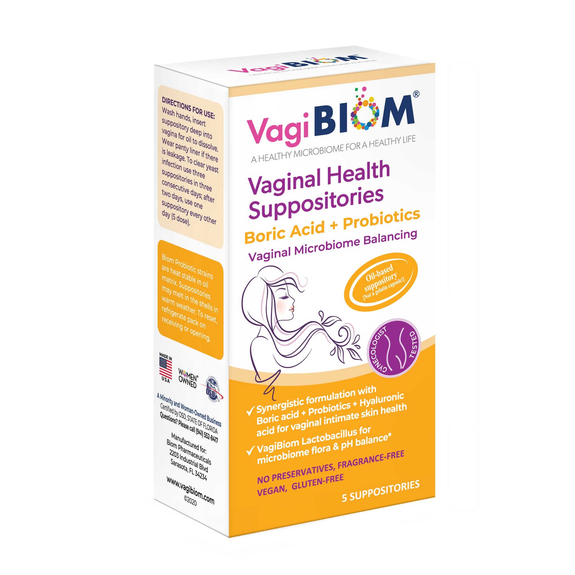VagiBiom Boric Acid Suppositories with Lactobacillus: Microbiome Flora Balance; Balance and Nourishes VagiBiom uk supplements