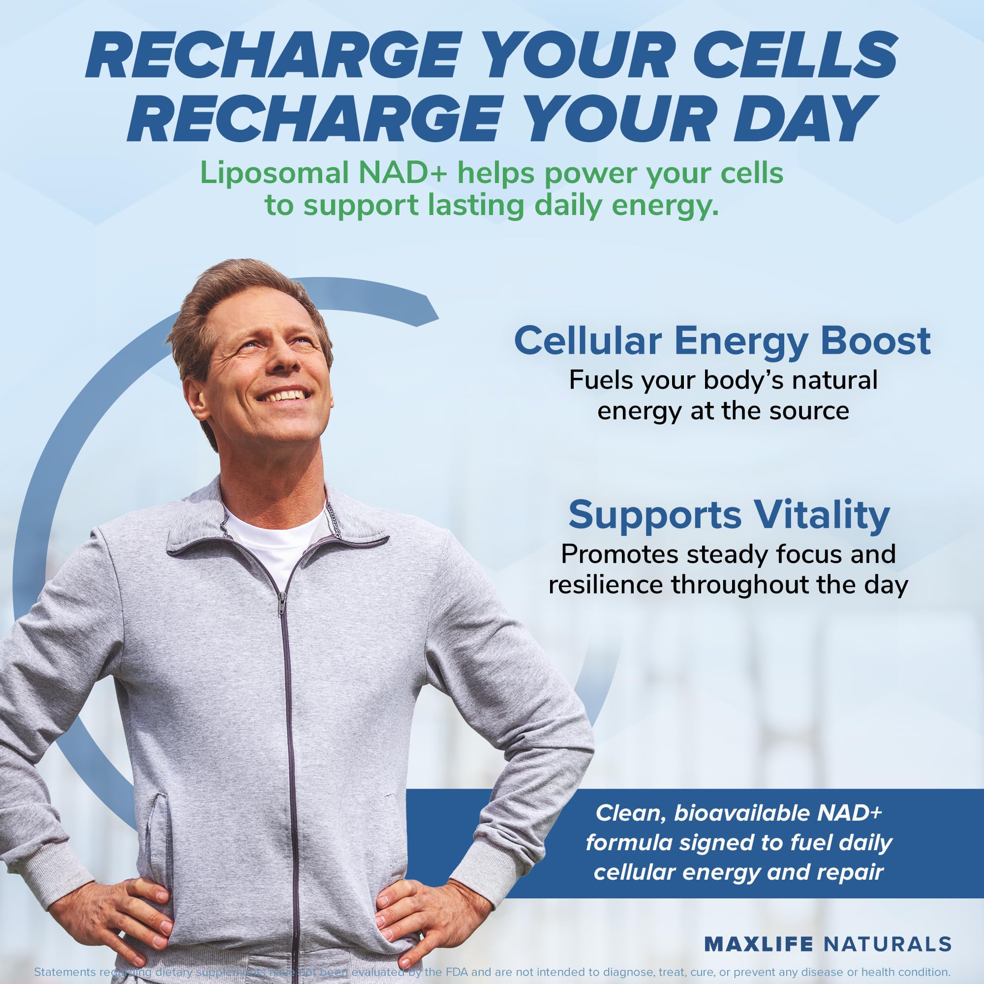 Liposomal NAD+ Trans-Resveratrol Supplement 1500mg - 120 Capsules - Liposomal NAD Supplements for Women and Men, High Purity-NAD Cell Regenerator, Cognitive & Anti Aging Supplement for Women & Men MAXLIFE NATURALS uk supplements