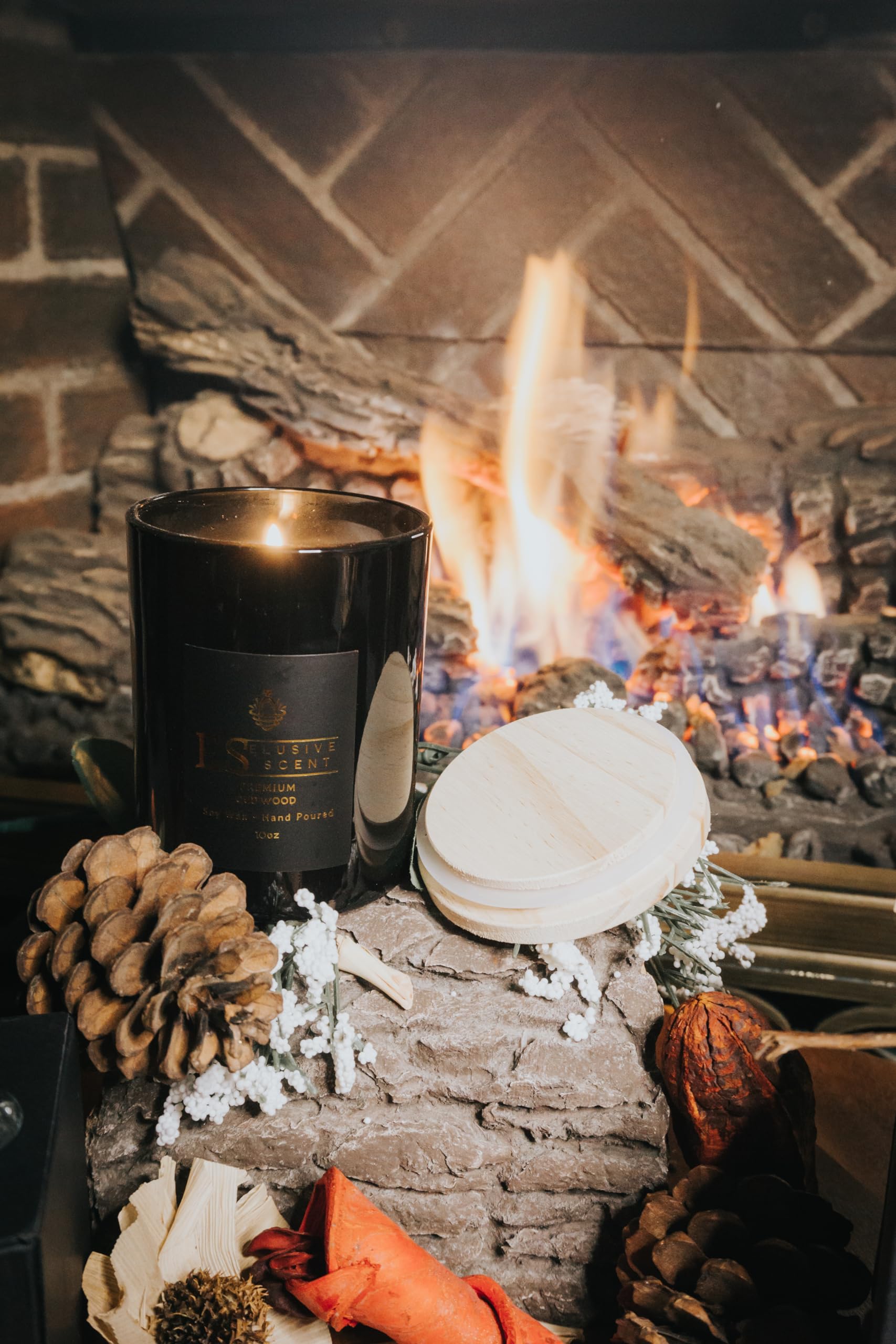 Oud Wood | 10oz | Premium Candle | Scented Candle | Aromatherapy | Essential Fragrance Oils Elusive Scent uk supplements