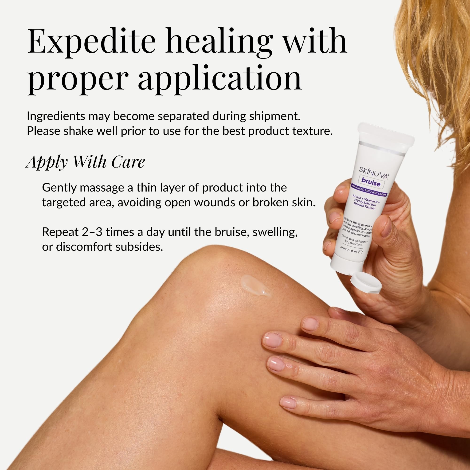 Skinuva® Bruise Advanced Recovery Cream - Topical Bruise Cream Formulated with Growth Factors, Arnica & Vitamin K (1 oz) Skinuva uk supplements