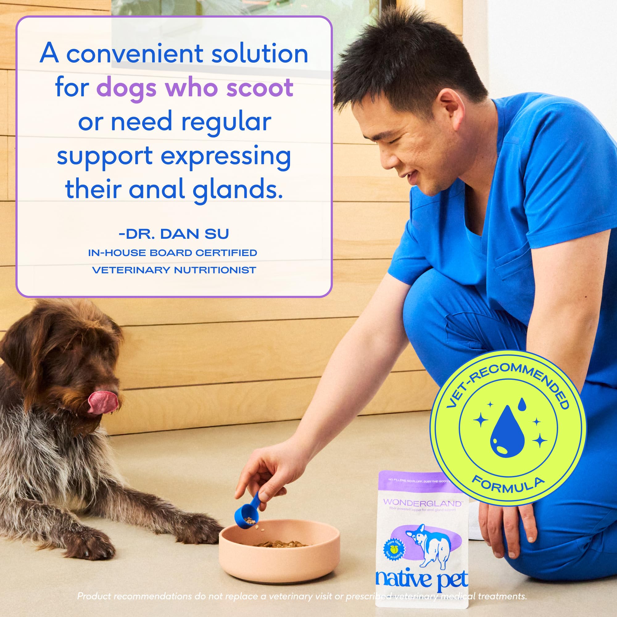 Native Pet WonderGland - Dog Anal Gland Supplement - Promotes Firm Stools, Natural Gland Expression to Help Reduce Scooting - Fiber Food Topper with Miscanthus Grass, Pumpkin & Probiotics - 30 Scoops Native Pet uk supplements
