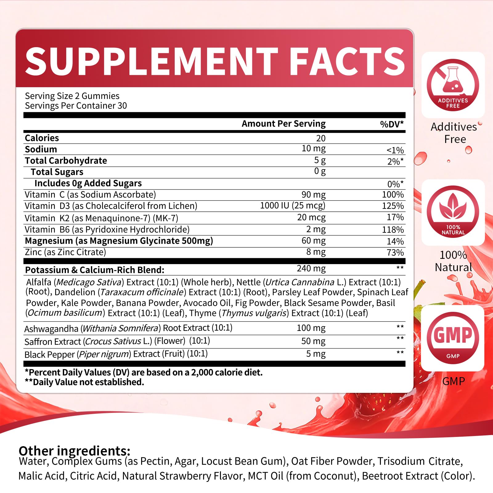 2 Pack Potassium Magnesium Gummies, Sugar Free Potassium Supplement Magnesium Glycinate 500mg, Ashwagandha, Vitamins D3, C, B6, Calcium & Zinc for Sleep, Leg Cramps & Muscle Relaxation-120 Count MABEFY uk supplements