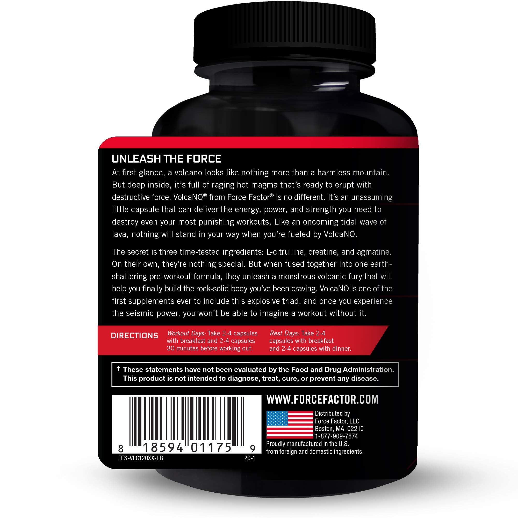 Force Factor Volcano Pre Workout Nitric Oxide Booster Supplement for Men with Creatine Force Factor uk supplements