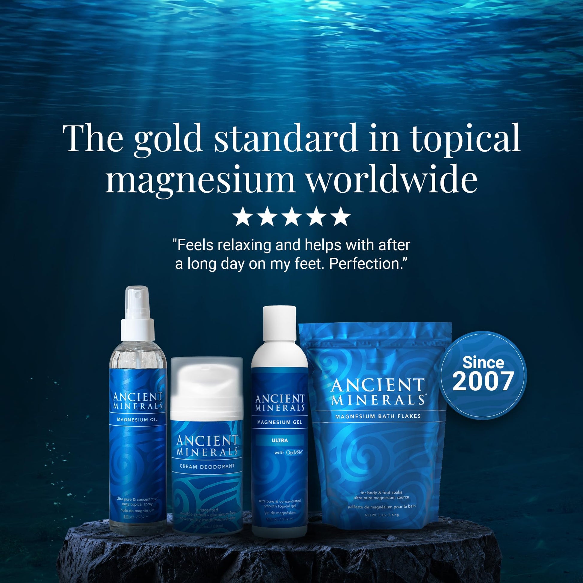 Ancient Minerals Magnesium Gel Ultra with OptiMSM and Aloe Vera - Topical Magnesium Gel Formula with MSM Best Used for Massage and Topical Application (8oz) Aus Healthcare uk supplements