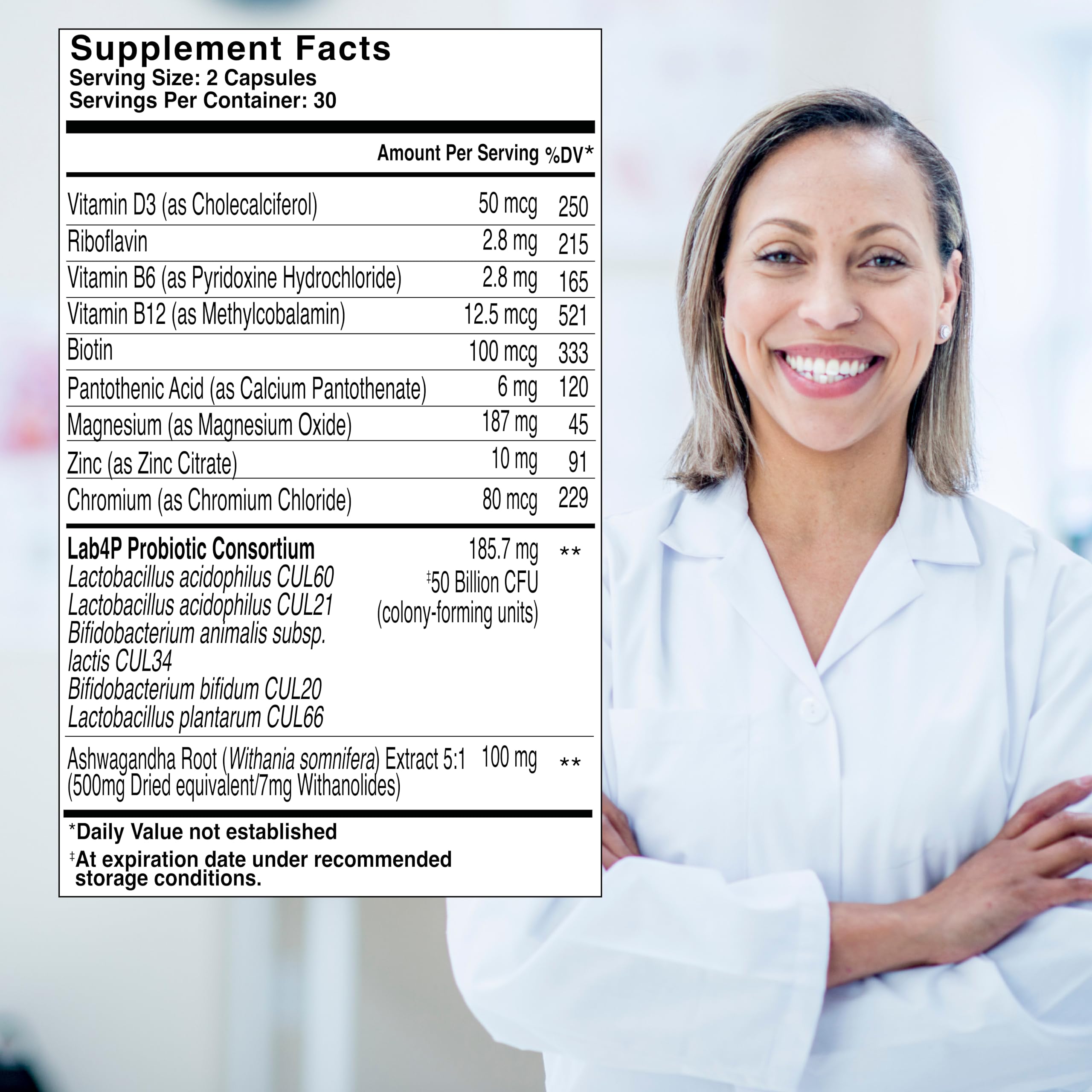 Health & Her Weight Management Probiotics for Women - Perimenopause & Menopause Supplement - Clinically Studied 50bn CFU Probiotics to Support Gut Health, Energy, Mood & Mind, Vegan (60 ct - 1 Month) Health and Her uk supplements