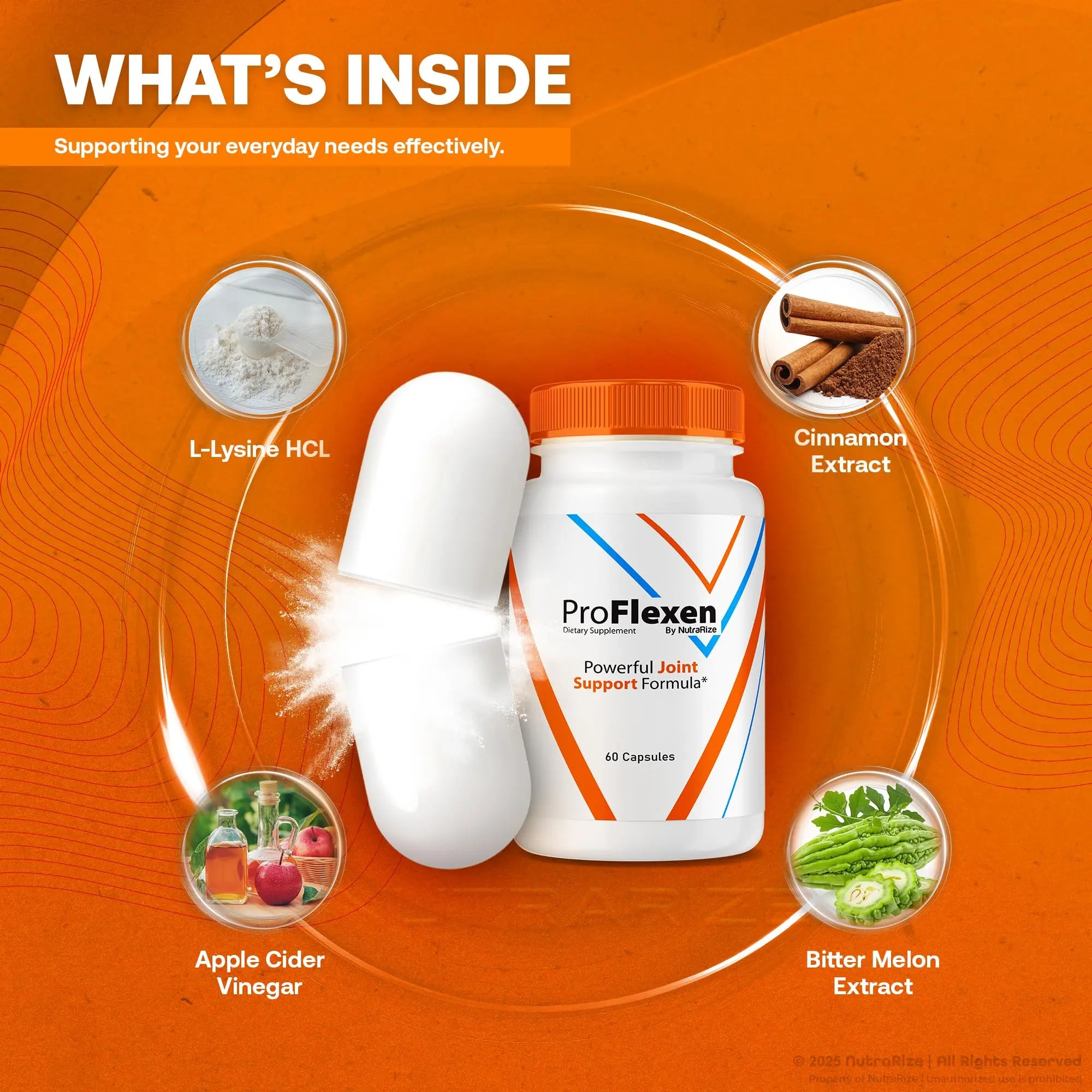 ProFlexen Capsules, ProFlexen Advanced Joint Support Formula, ProFlexen Collagen Support Pills, All Natural Supplement for Healthy and Flexible Joints, Official Pro Flexen Joint Reviews (60 Capsules) NutraRize uk supplements