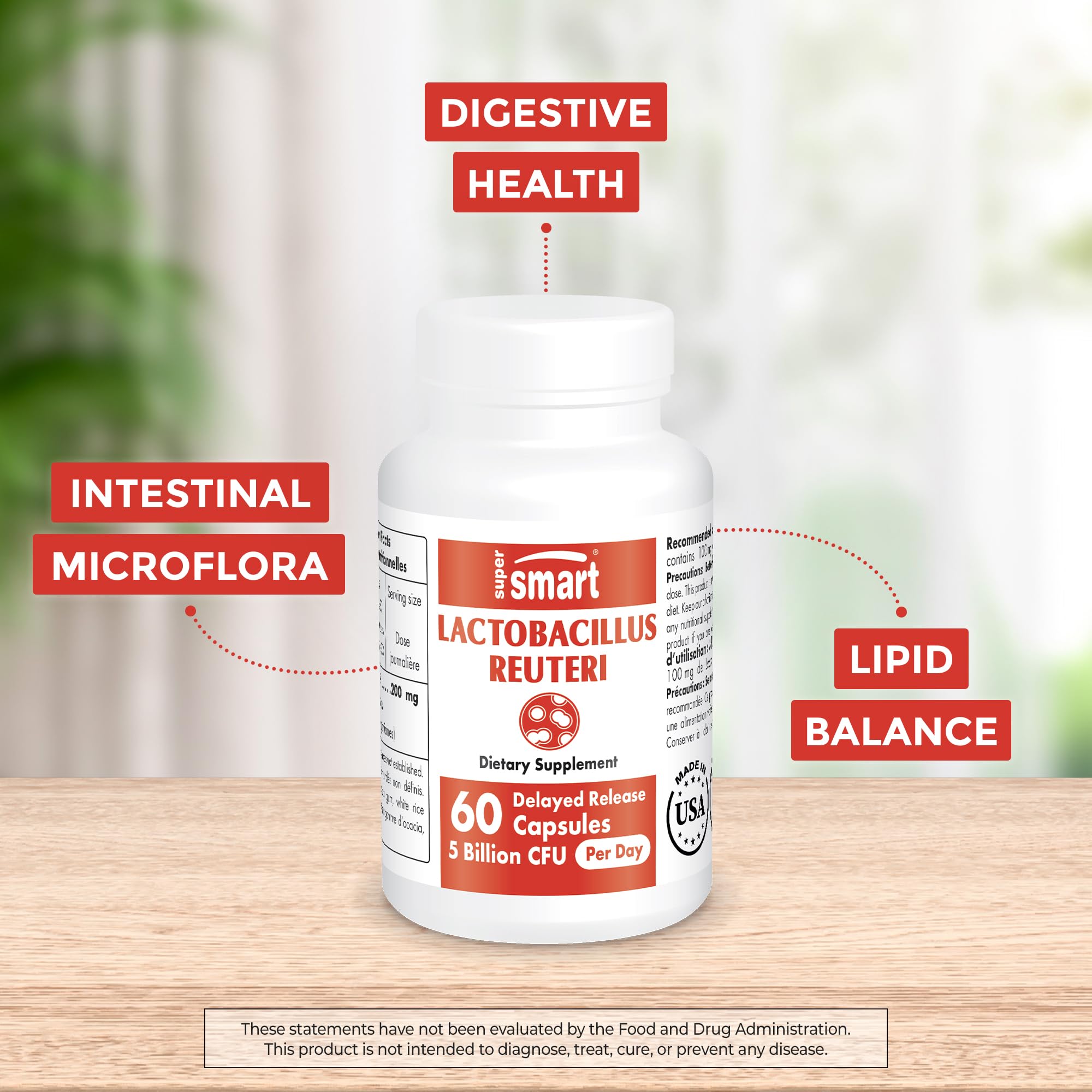 Supersmart - Lactobacillus Reuteri 5 Billion CFU per Day (Probiotic Supplement) Supersmart uk supplements