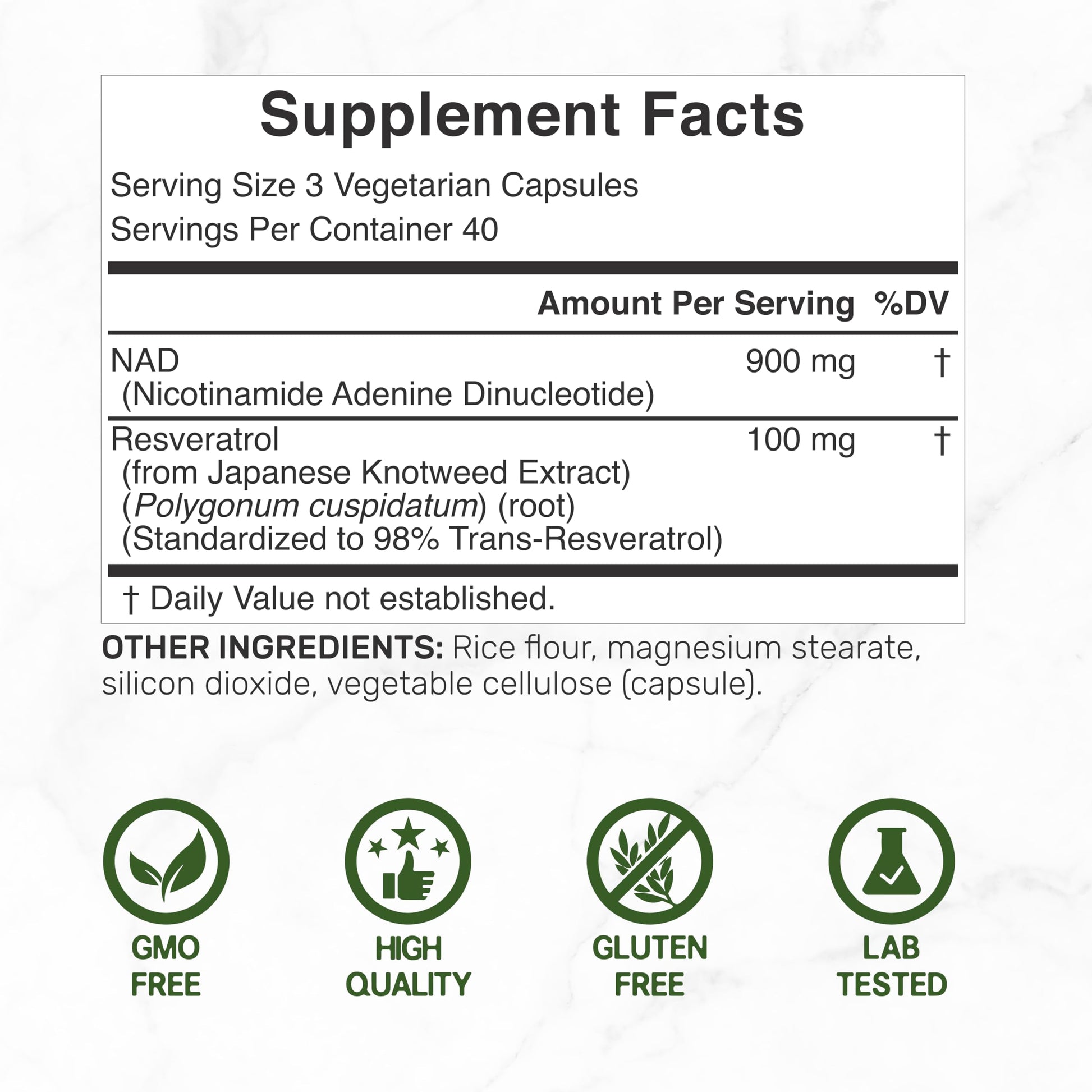 NAD+ Resveratrol Supplement 1,000mg Per Serving, 120 Veggie Capsules | 2-in-1 Extra Strength NMN Supplement Alternative | NAD Supplements for Women & Men | Non-GMO, Gluten Free DEAL SUPPLEMENT uk supplements