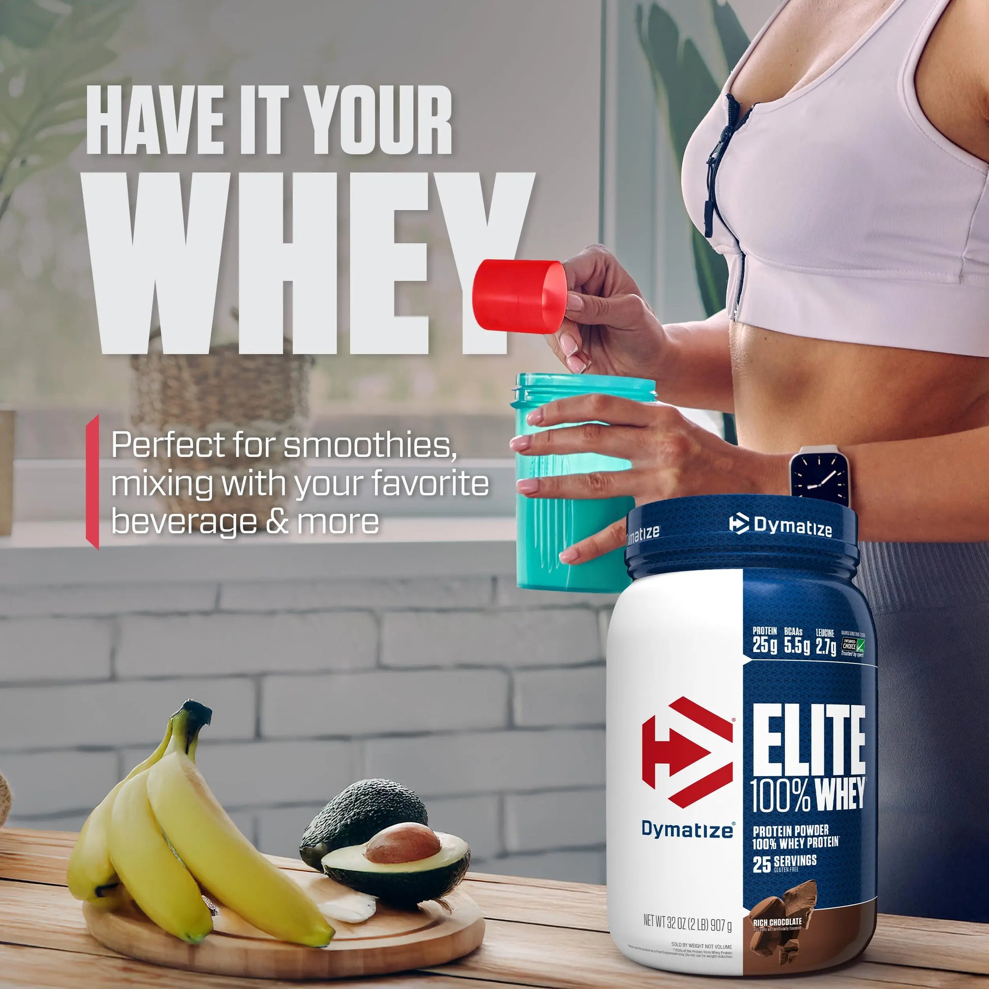 Dymatize Elite 100% Whey Protein Powder, Chocolate, 25g of Protein, 5.5g BCAAs, Less Than 140 Cal., Gluten Free, 3g Carb, 2g Sugar, 3g Fat (25 Servings) Dymatize uk supplements
