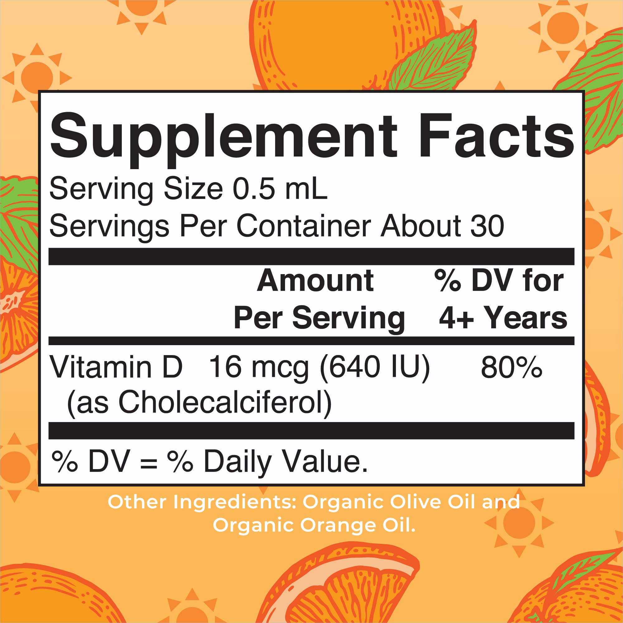 MaryRuth Organics USDA Organic Vitamin D3 Liquid Drops for Kids | 640 IU Vitamin D3 Per Serving | Kids Immune Support & Bone Health Supplement | Formulated for Ages 4-13 | 0.5oz | 30 Servings MARYRUTH'S uk supplements
