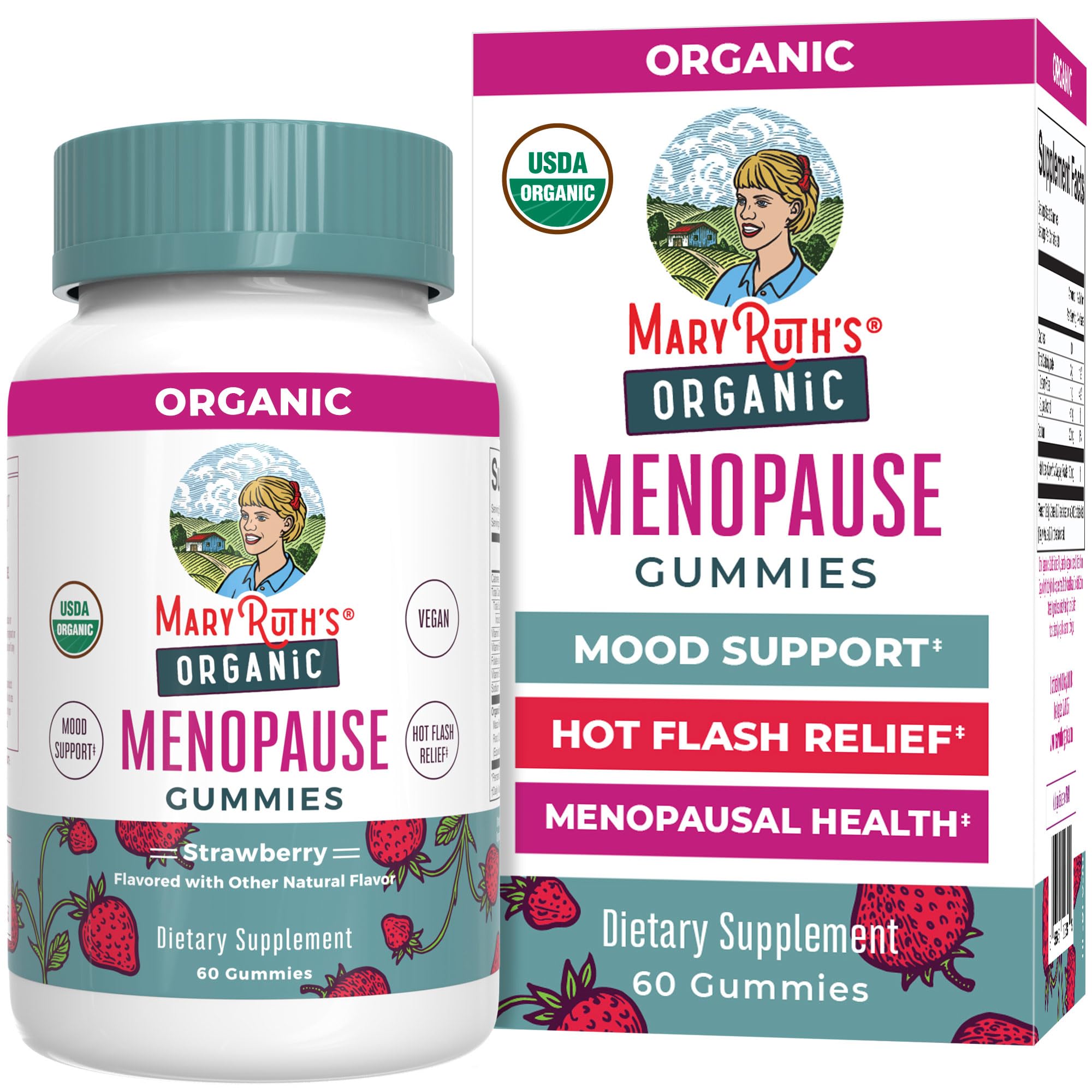 Organic Menopause Gummies by MaryRuth's | Menopause Supplements for Women | Mood Support | Hot Flash Relief | Maca Root | Black Cohosh | USDA Organic | Non-GMO | Vegan | 30 Servings MARYRUTH'S uk supplements