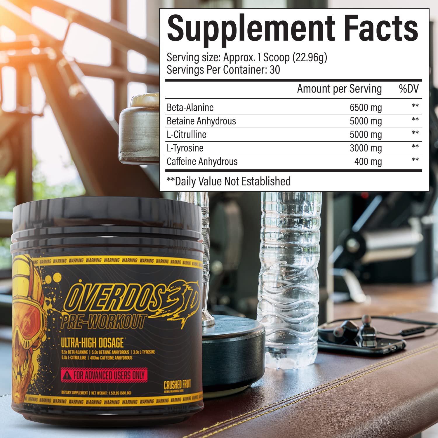 OVERDOS3D Pre-Workout Powder | Ultra-High Dosage | for Advanced Users ONLY Heath Secret uk supplements