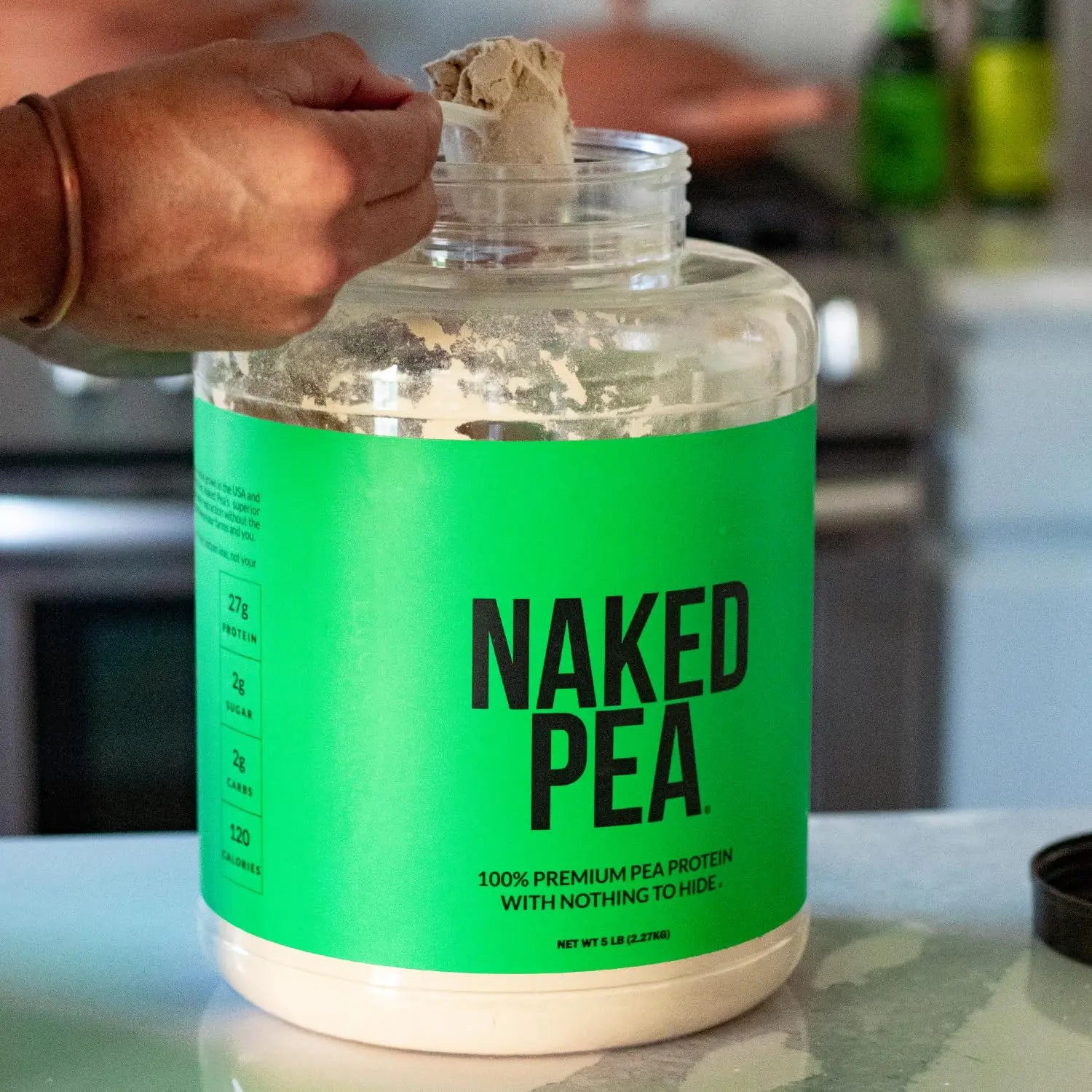 NAKED Pea - 5LB 100% Pea Protein Powder from North American Farms - Unflavored Vegan Pea Protein Isolate - NSF Certified, Plant Protein Powder, Easy to Digest - 76 Servings NAKED uk supplements