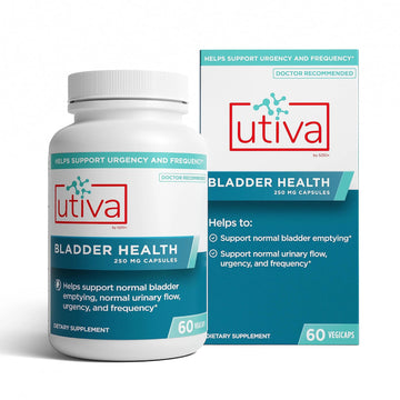 Szio+ Utiva Bladder Health - Control Supplement for Overactive Bladder and Lower Urinary Tract Health - Clinically Proven to Reduce Frequency and Urgency - 60 Capsules Szio+ uk supplements