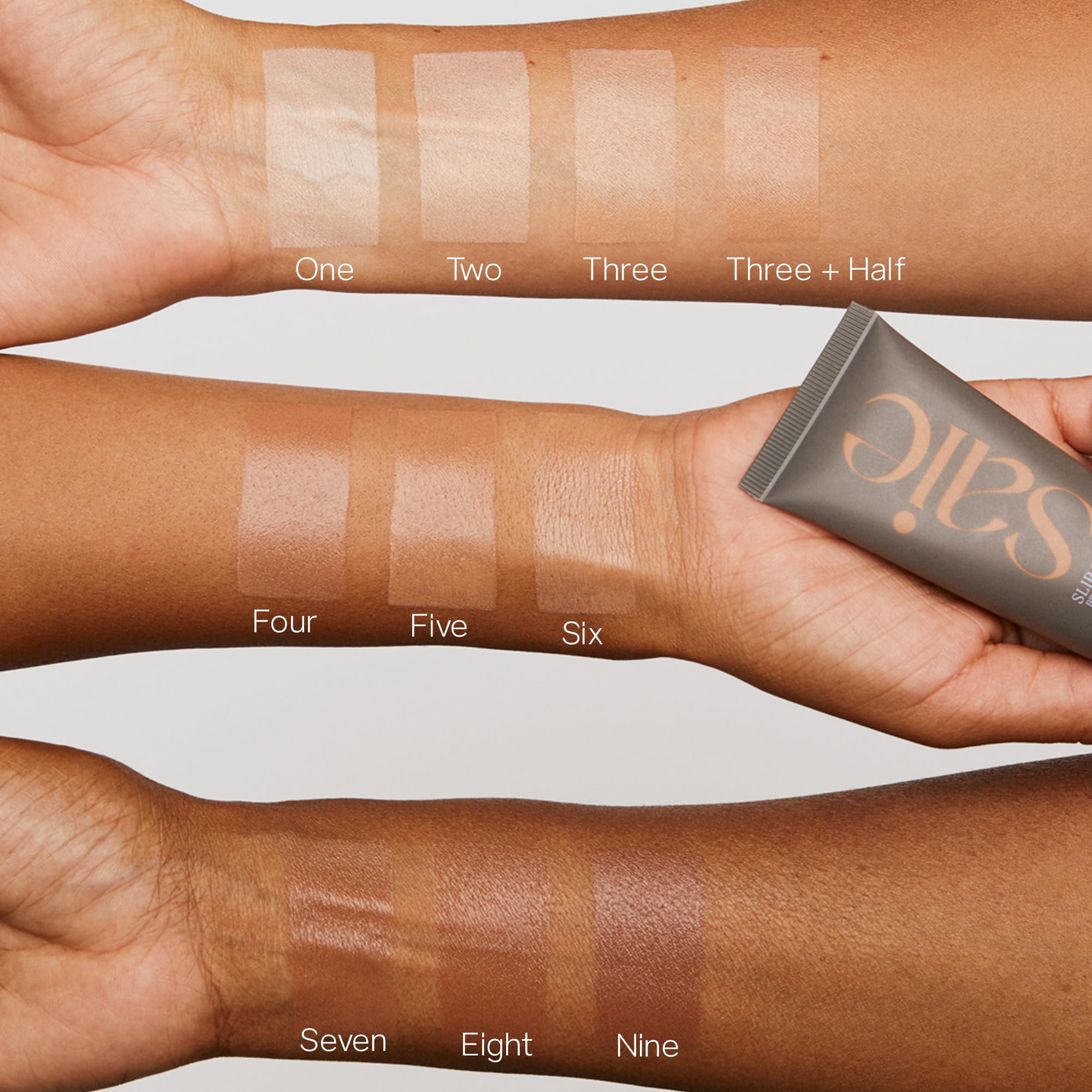 Saie Slip Tint Tinted Moisturizer with SPF 35 - Light Coverage, Glowy Skin Tint & Mineral Sunscreen for Face with Hydrating Hyaluronic Acid - Summer Makeup Essential - Shade Three + Half (1.35 oz) Saie uk supplements