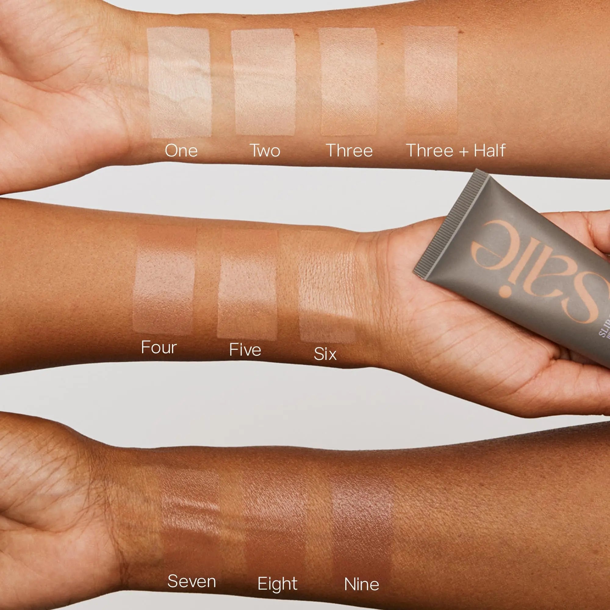 Saie Slip Tint Tinted Moisturizer with SPF 35 - Light Coverage, Glowy Skin Tint & Mineral Sunscreen for Face with Hydrating Hyaluronic Acid - Summer Makeup Essential - Shade Three (1.35 oz) Saie uk supplements