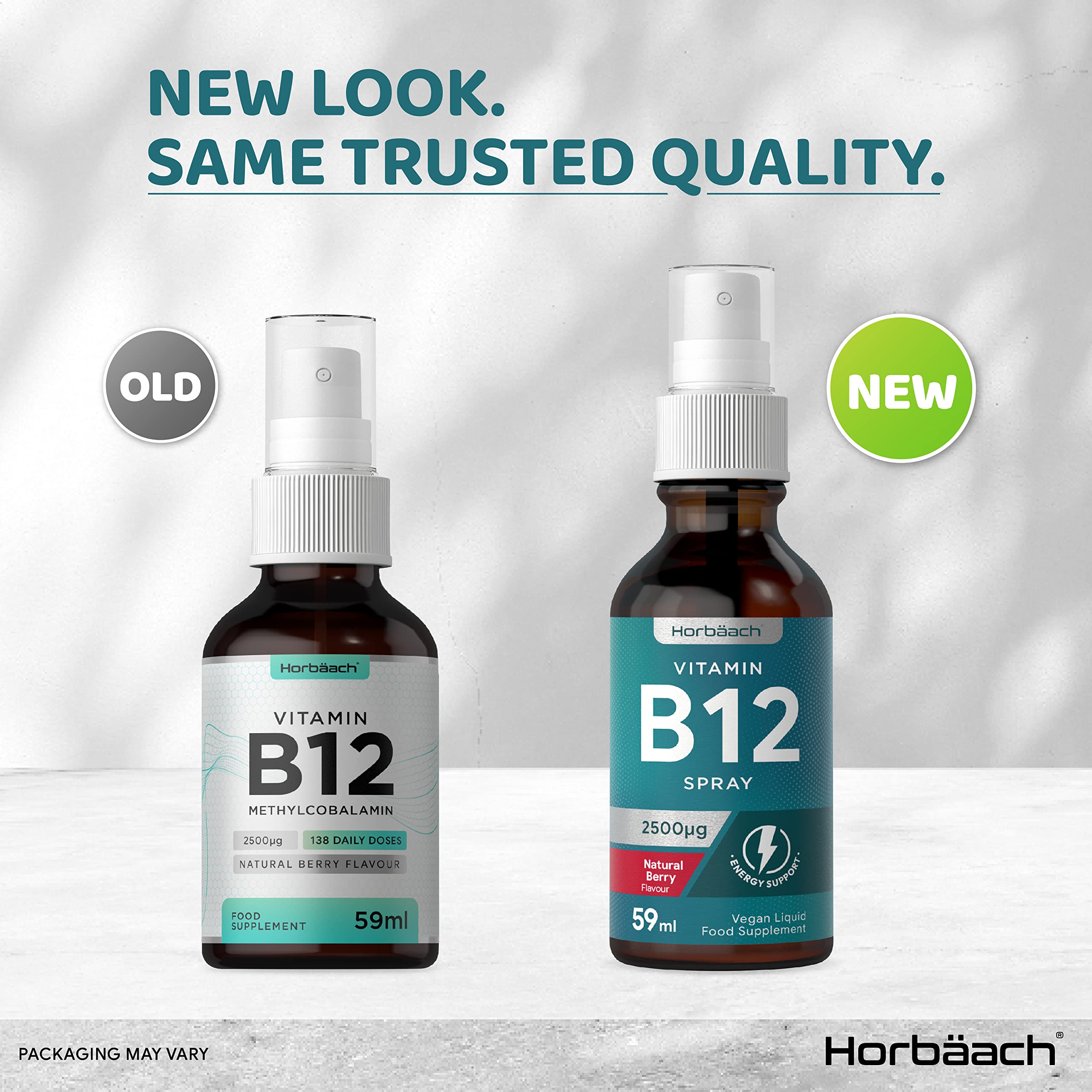 Vitamin B12 Spray 2500mcg | 59ml | High Strength Supplement | Natural Berry Flavour Horbäach uk supplements