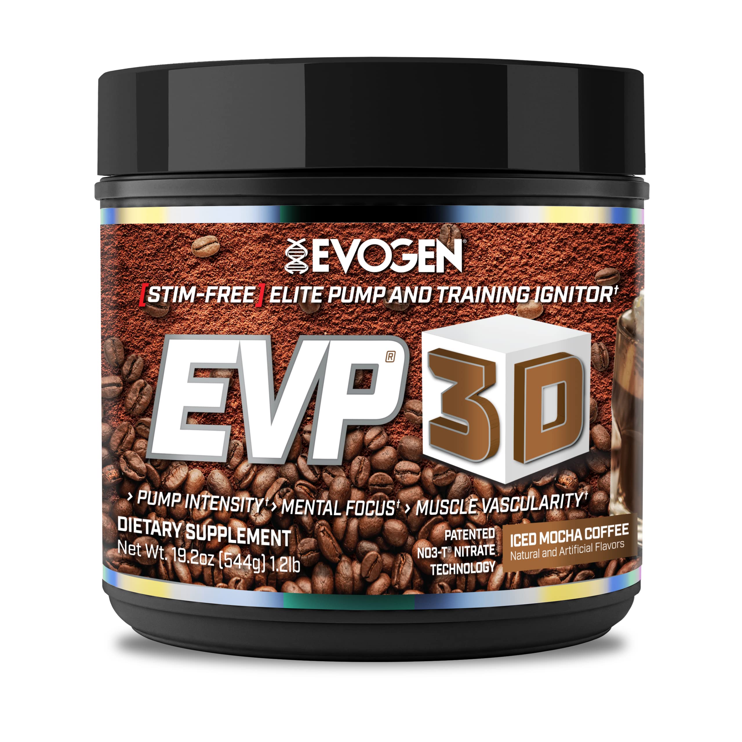 Evogen EVP 3D Iced Moche Coffee | Xtreme Stimulant Free Pre-Workout Powder Arginine Evogen uk supplements