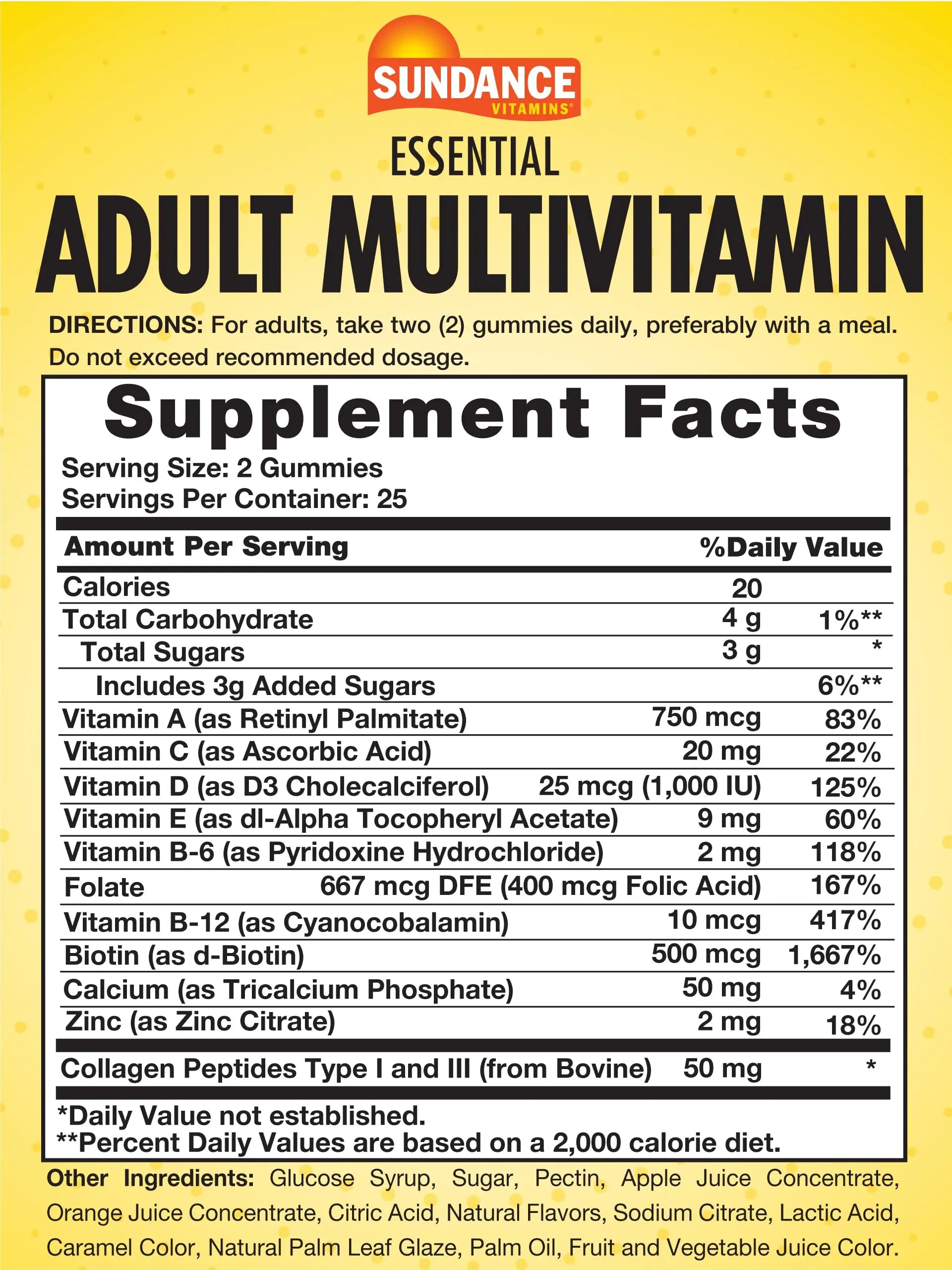 Sundance Multivitamin Gummies for Adults | for Men & Women | Mixed Berry Flavor | Non-GMO and Gluten Free Supplement Sundance uk supplements