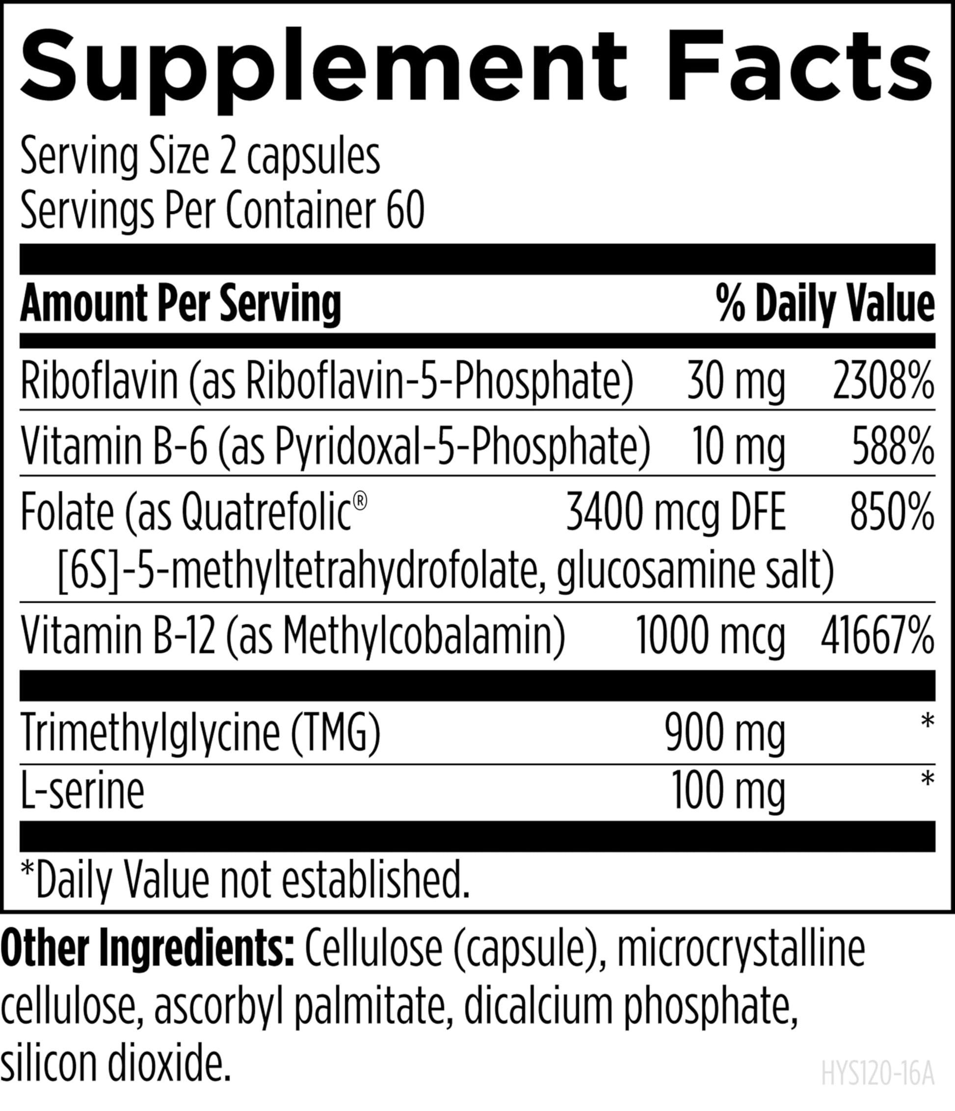 Designs for Health Homocysteine Supreme - Methylated Multivitamin of B Vitamins with Riboflavin, B6, B12, Folate, L-Serine & TMG for Brain Support & Healthy Inflammatory Response (120 Caps) Designs for Health uk supplements