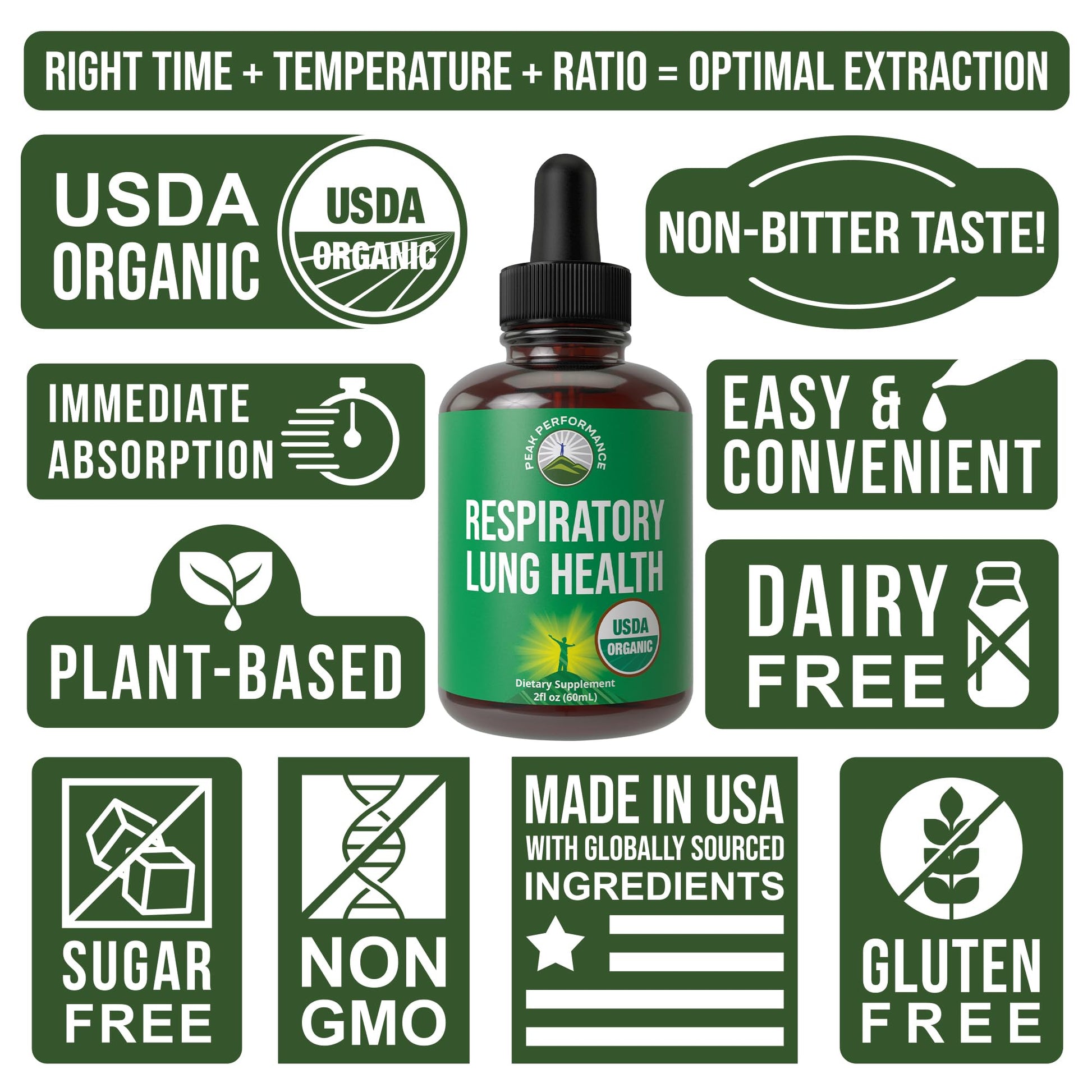 USDA Organic Lung Detox for Smokers and Non Smokers with 6 Top Ingredients. Mullein Leaf, Marshmallow Root, Calendula. Lungs Cleanse for Better Respiratory Health. Liquid Drops Tincture Supplement Peak Performance uk supplements