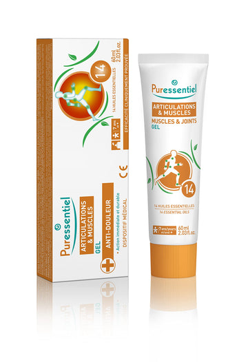 Puressentiel Muscles and Joints Gel - Soothing Gel for Muscle Relief and Knee Relief - Cooling Gel for Foot Relief - Back Gel - 2.02 oz Puressentiel uk supplements