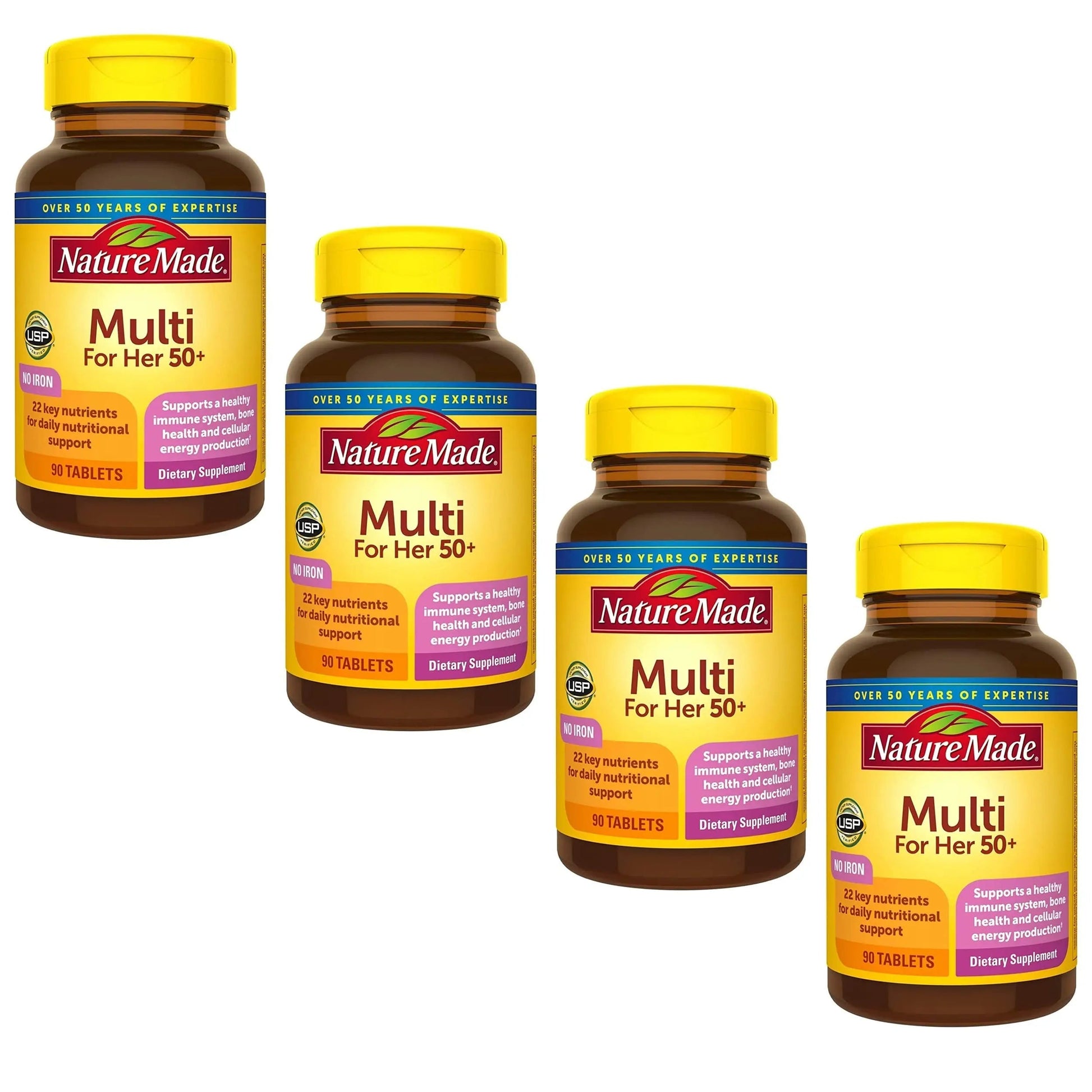 Nature Made Multi for Her 50+ Vitamin/Mineral Tablets 90 ea (Pack of 4) Nature Made uk supplements