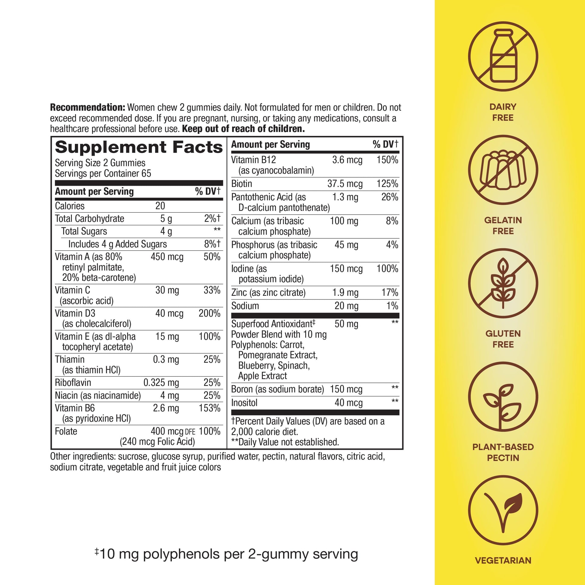 Nature's Way Alive! Women's Daily Gummy Multivitamins, 16 Vitamins & Minerals, Energy Metabolism*, Hair Skin & Nails Nature's Way uk supplements