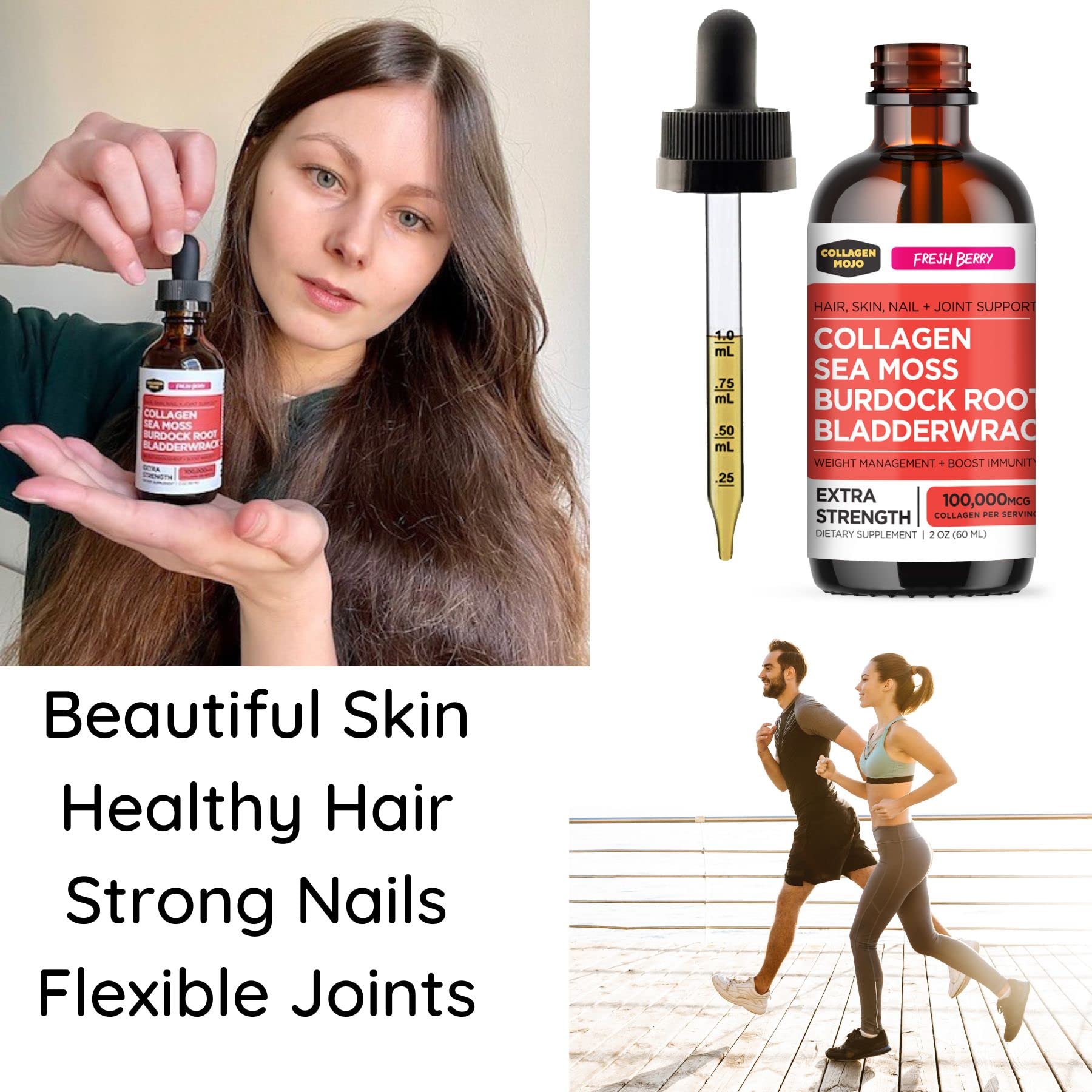 Collagen Mojo Liquid Collagen Peptides with Sea Moss, Burdock Root & Bladderwrack Collagen Mojo uk supplements