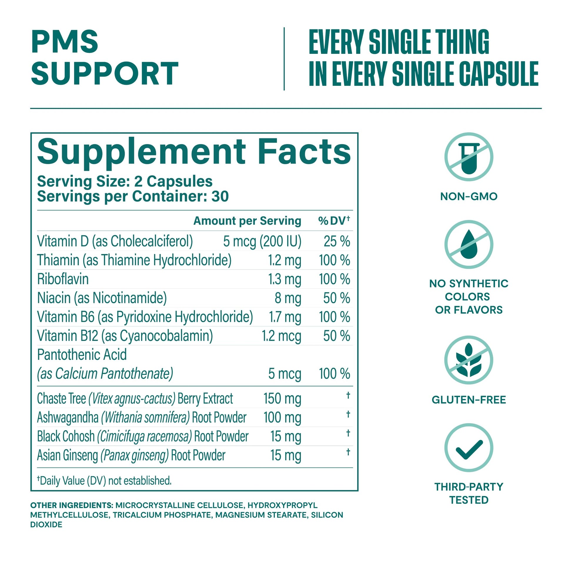 Habit PMS Support Supplement for Women (60 Capsules) - Supports Premenstrual Symptoms & Stress, Hormone Balance, Mood, B Vitamins, Vitamin D, Chasteberry, Ashwagandha, Gluten-Free, Non-GMO (1 Pack) H' Habit uk supplements