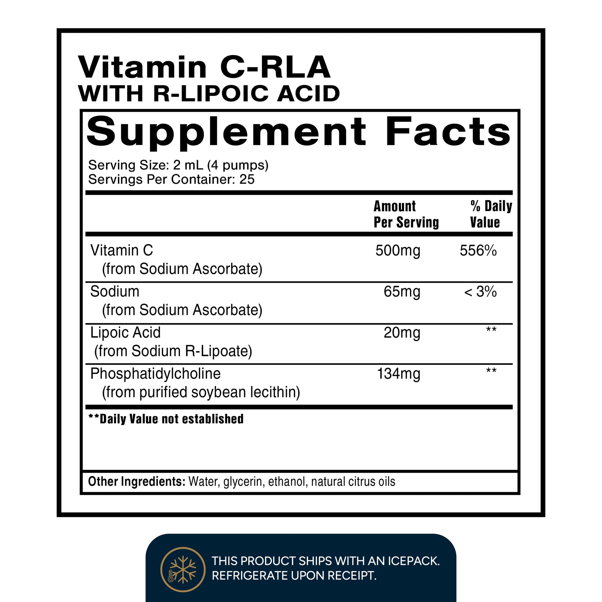 Quicksilver Scientific Vitamin C + R Lipoic Acid - Liposomal Vitamin C with RLA - Antioxidant, Detox & Immune Support Supplement - with Superior Absorption (50 ml) Quicksilver Scientific uk supplements