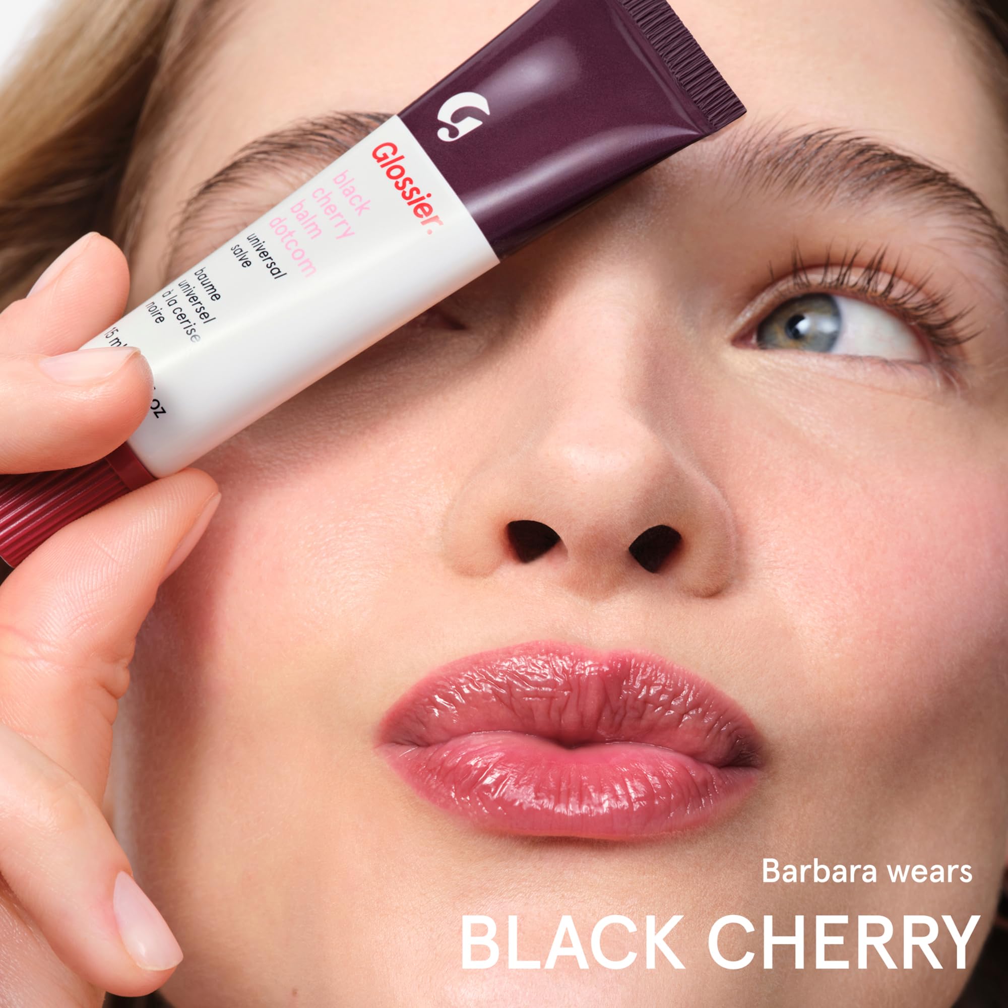 Glossier Balm Dotcom Hydrating Tinted Lip Balm - Universal Salve, Up to 12Hr Moisture for Dry Lips, Cuticles & Skin - Lanolin, Beeswax & Castor Oil - Black Cherry, Burgundy Tint, 15ml Glossier uk supplements