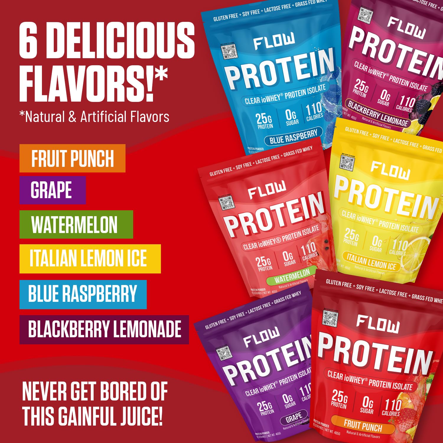 Flow Supps Clear Whey Isolate Protein Powder, Fruit Punch - 15 Servings, 25g Protein Flow Supplements uk supplements