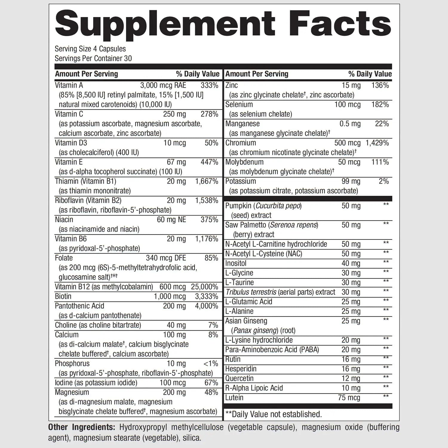 PureFormulas PureMulti for Men - Daily Comprehensive Multivitamin for Men's Health, Vitality, Energy, Focus, & Performance. Mens Vitamins A, C, D, E, & B12 PureFormulas uk supplements