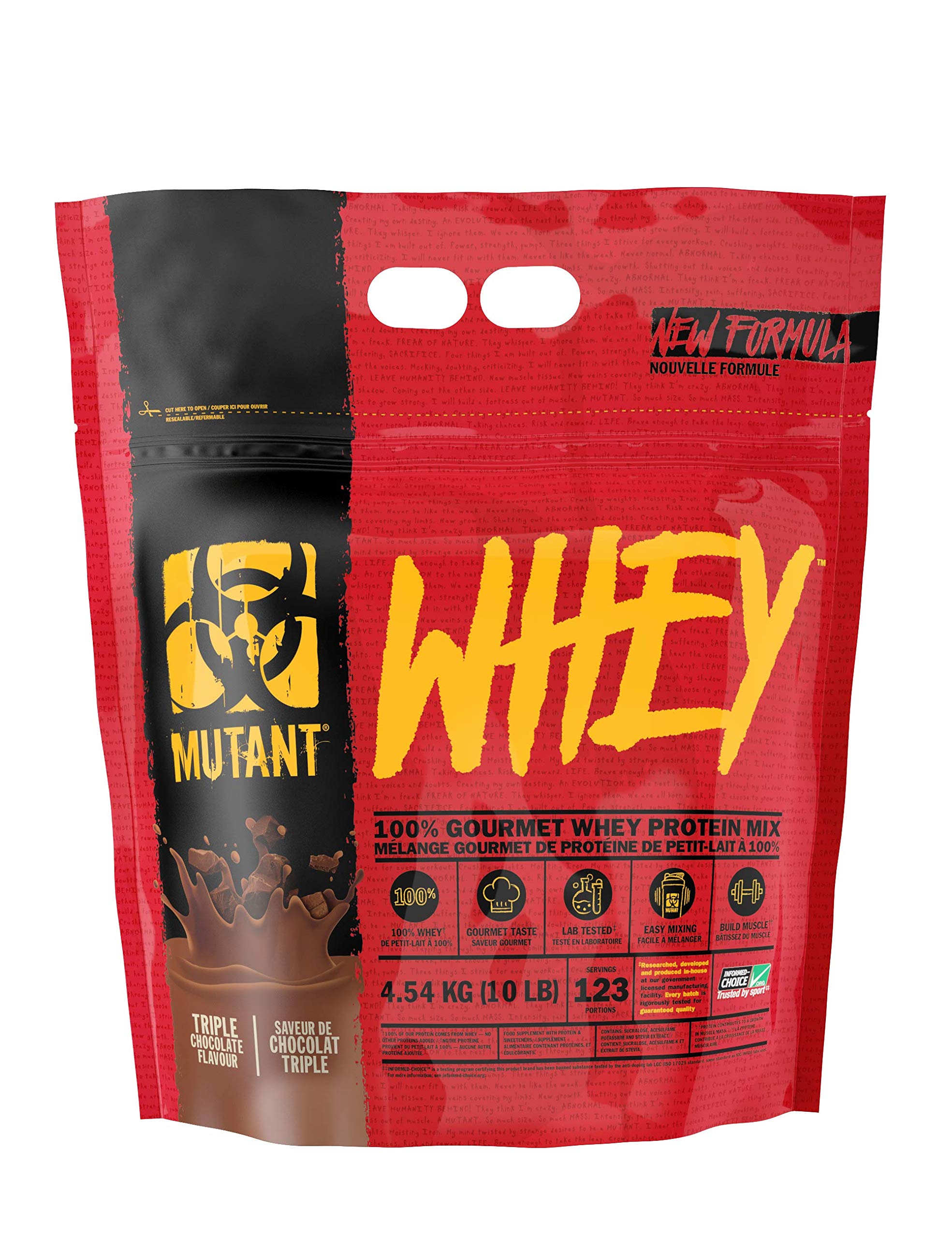 Mutant Whey – 100% Whey Protein Powder, Gourmet Taste, 22g of Protein, 10.4 g EAAs, 5 g BCAAs Mutant uk supplements