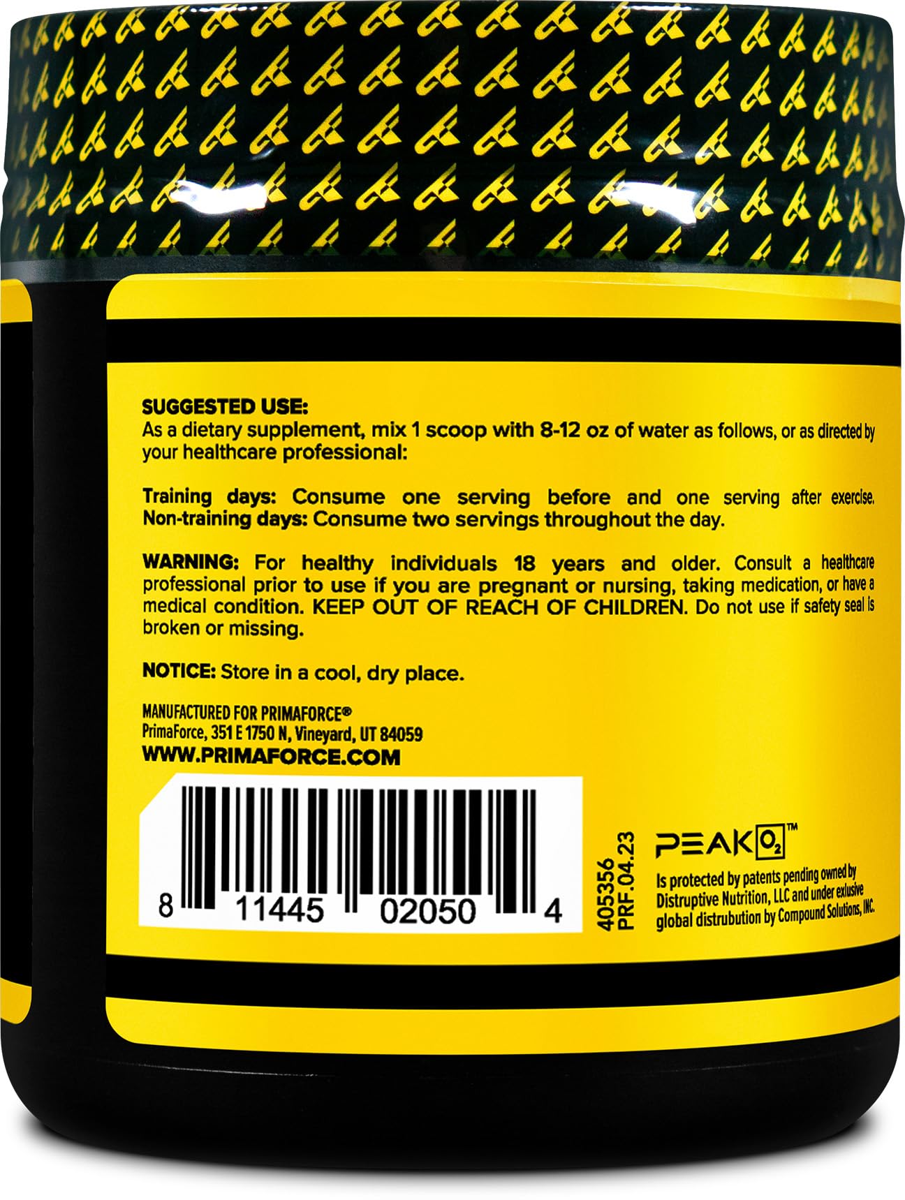 PrimaForce Peak O2 Workout Supplement, 120 Grams - Proprietary Blend, Non-GMO, Vegan and Gluten Free Primaforce uk supplements