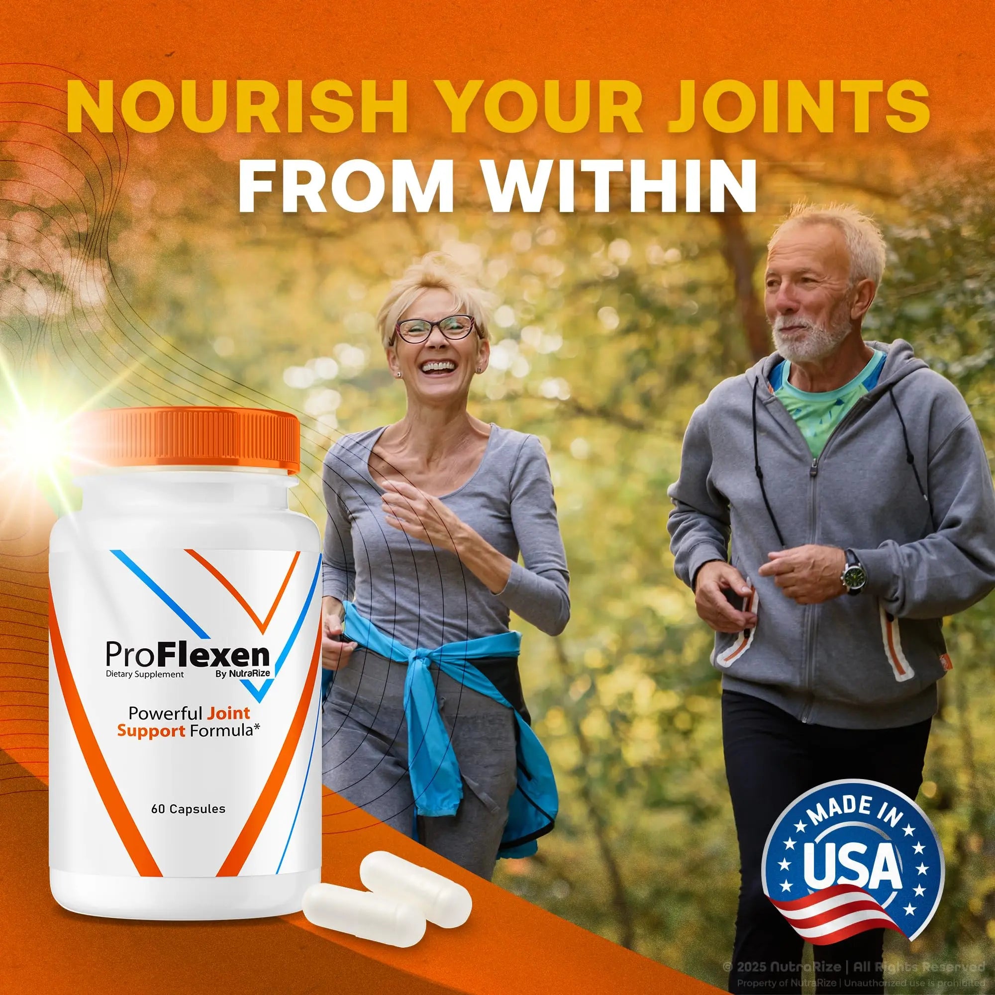ProFlexen Capsules, ProFlexen Advanced Joint Support Formula, ProFlexen Collagen Support Pills, All Natural Supplement for Healthy and Flexible Joints, Official Pro Flexen Joint Reviews (60 Capsules) NutraRize uk supplements