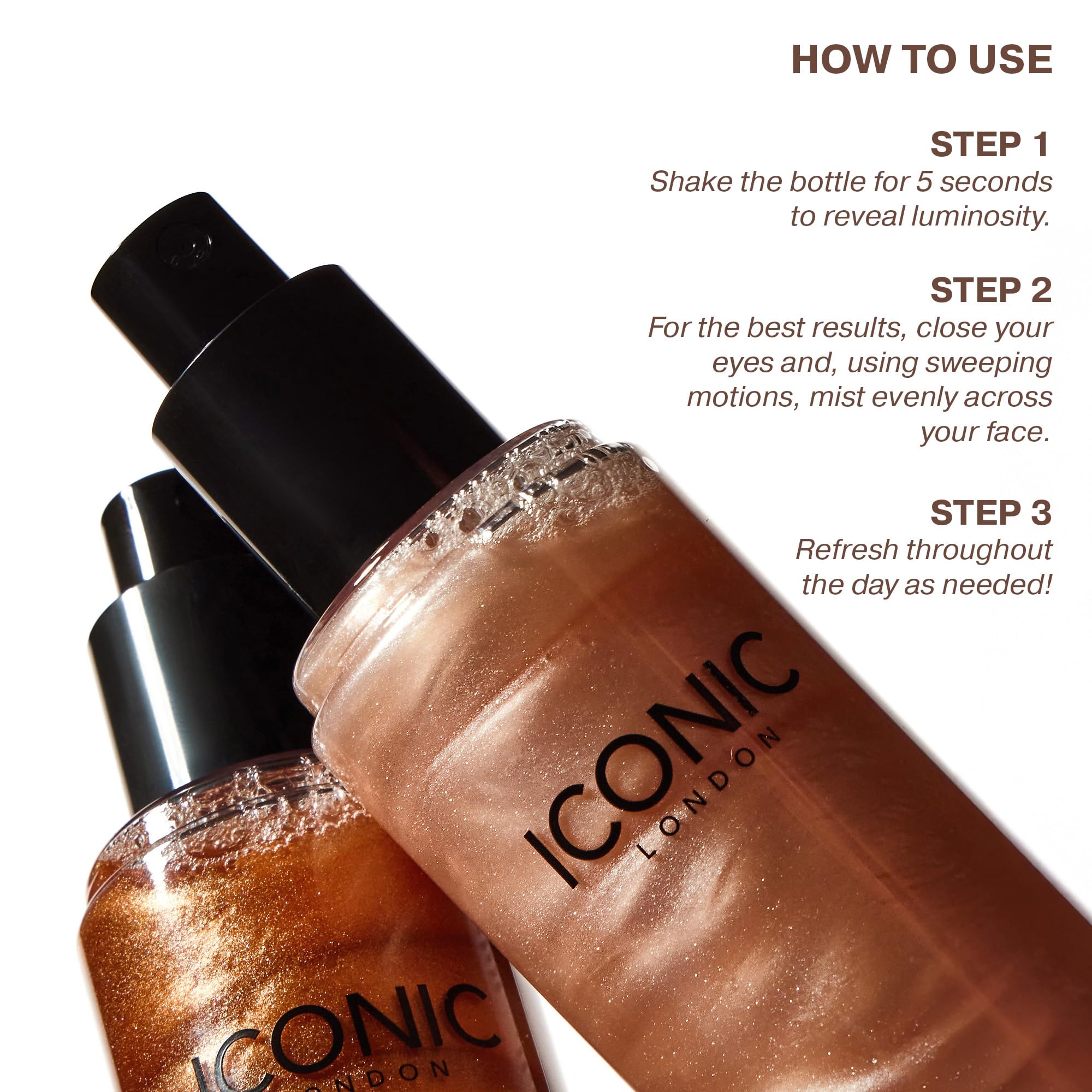 ICONIC LONDON Prep-Set-Glow | Hydrating + Setting + Glowing Spray, 3-in-1 Formula for a Dewy, Radiant Finish, Cruelty-Free, Vegan Makeup, 4.22 Fl oz ICONIC LONDON uk supplements