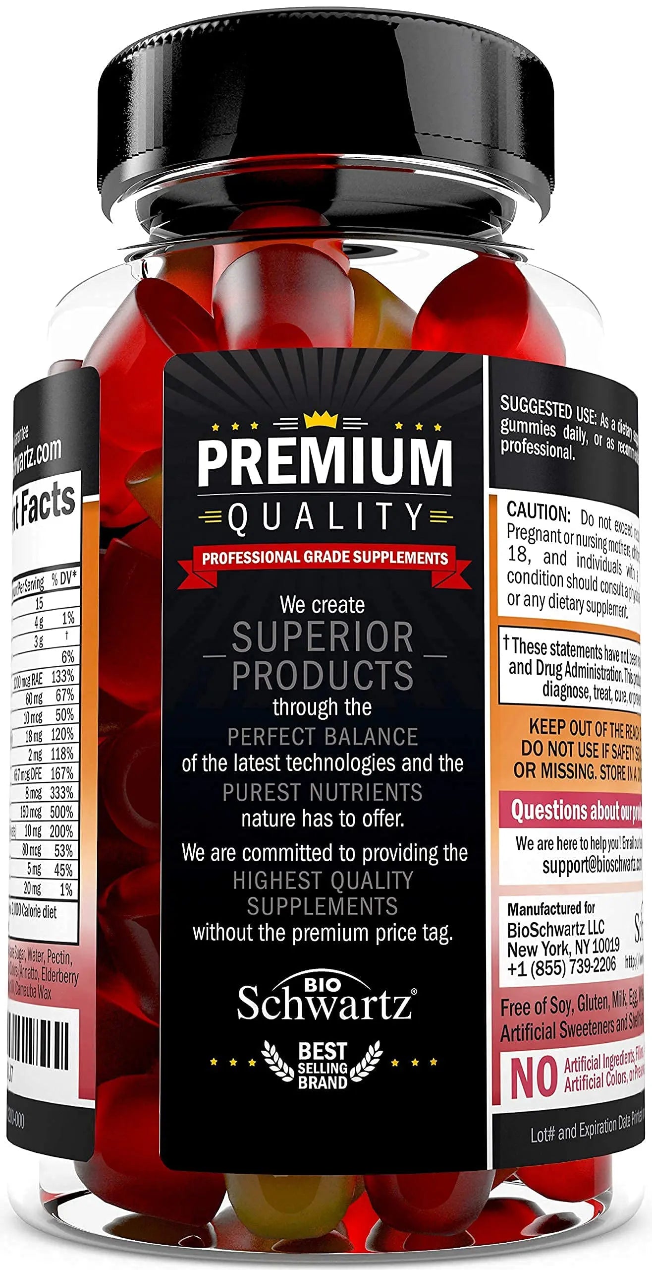 Women's Multivitamin Gummies with Vitamin A C B6 B12 D & E Vitamins for Immune Support - Gummy Multivitamin for Women BioSchwartz uk supplements