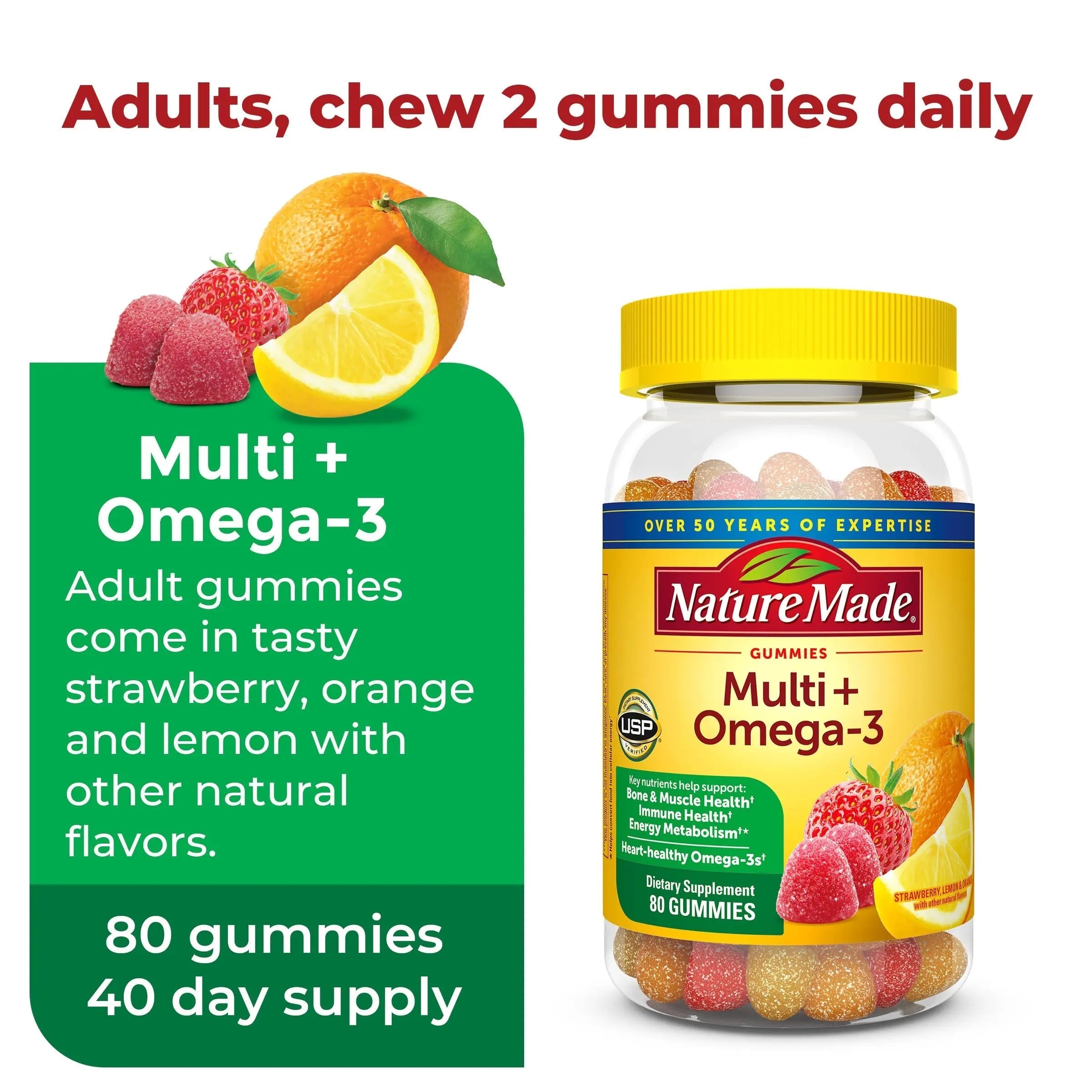 Nature Made Adult & Kids Multivitamin Gummies Combo Pack, Multis with Vitamin C, Vitamin D3, B Vitamins, Zinc, Omega 3 Fish Oil & More Nature Made uk supplements