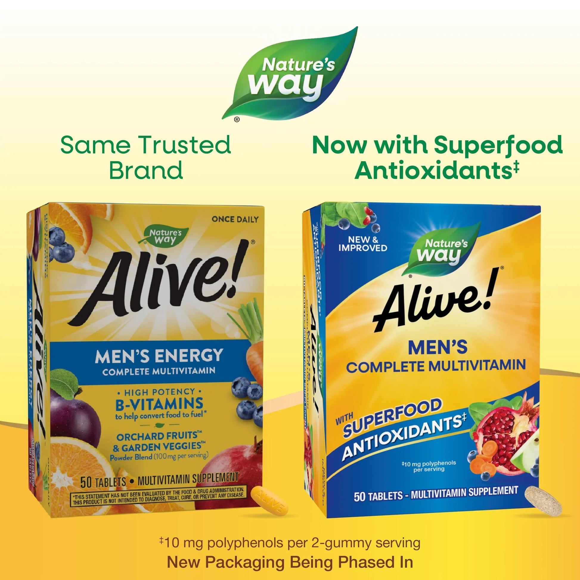 Nature's Way Alive! Men's Complete Multivitamin, Supports Energy Metabolism & Muscle Function*, B-Vitamins, Superfood Antioxidants Nature's Way uk supplements