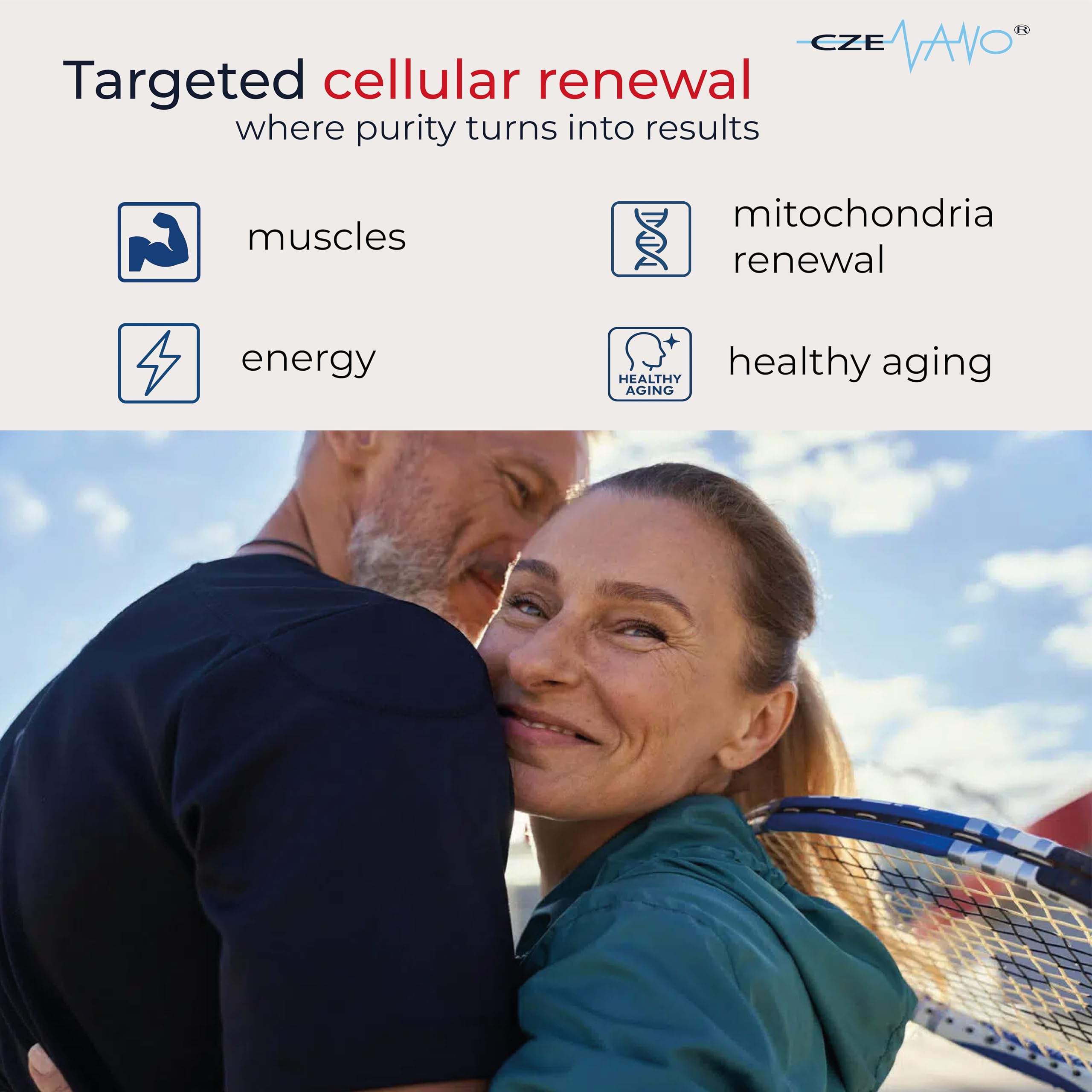 CzeNano Longevity – Ultra-Pure Urolithin A Supplement 1000 mg | Mitochondrial Support, Cellular Energy & Muscle Strength | Third-Party Tested COA | 60 Vegan Capsules CzeNano uk supplements