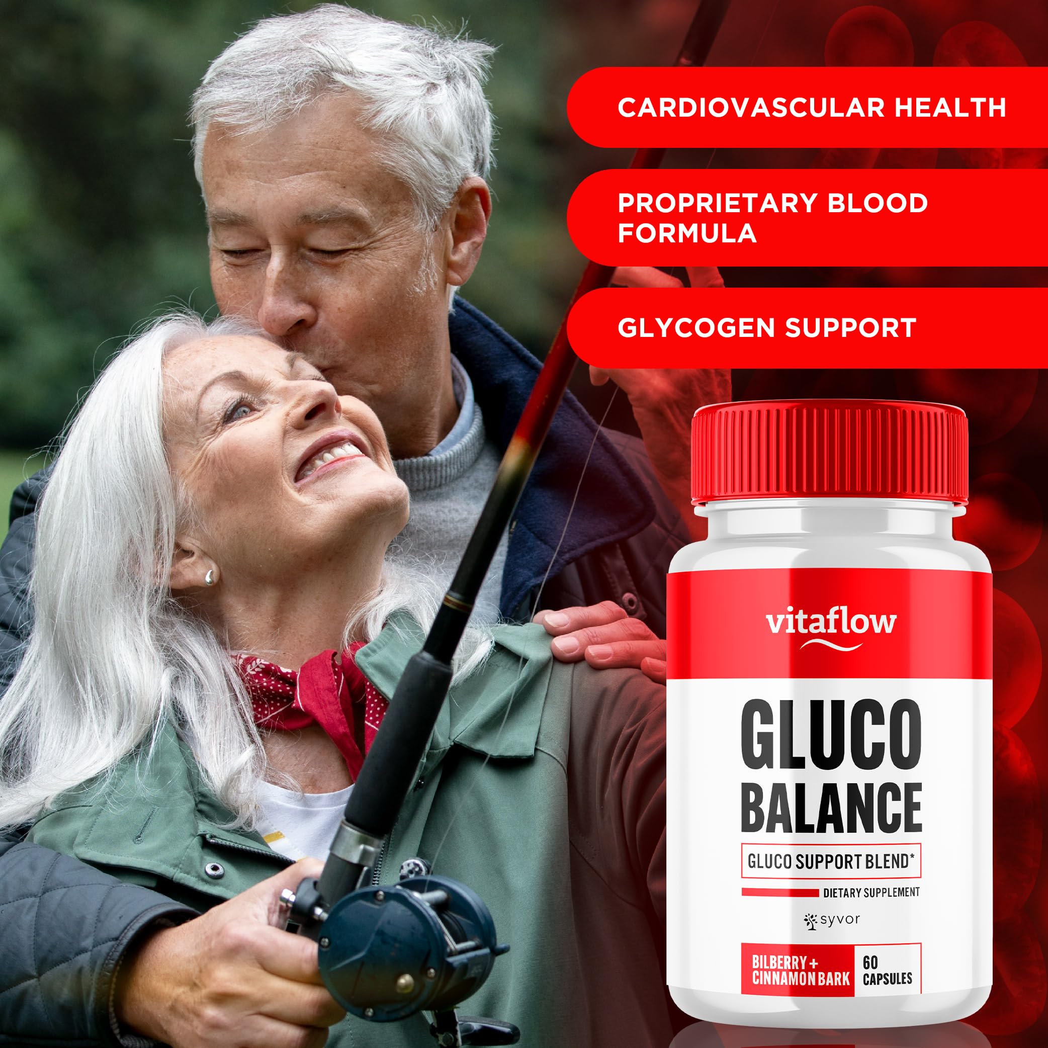 (3 Pack) Vitaflow Balance Support Supplement Capsules, Official VitaFlow Support Supplements Pills with All Natural Premium Ingredients, Vita Flow Advanced Glyco Balance for Men & Women (180 Capsules) Syvor uk supplements