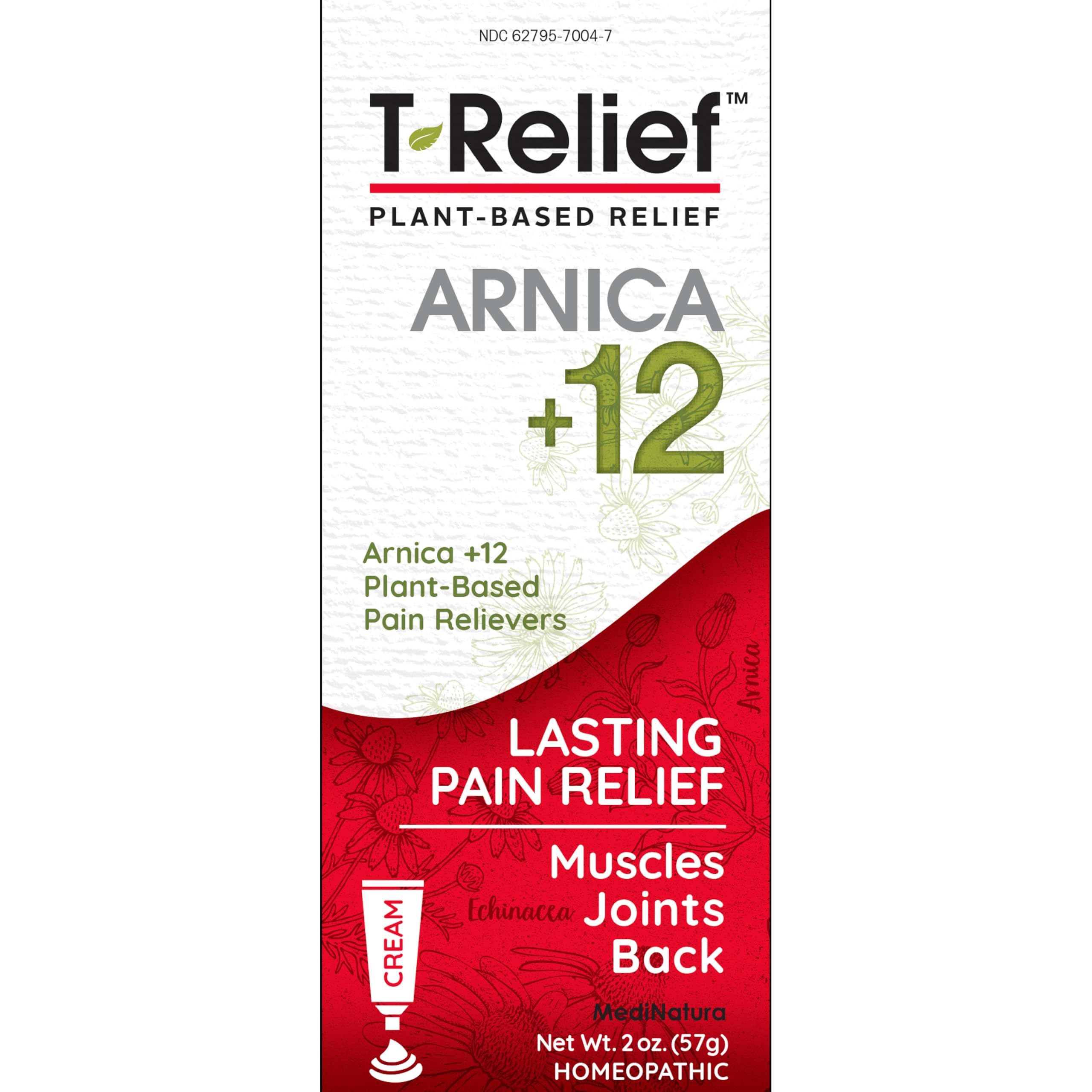 MediNatura T-Relief Extra Strength Discomfort Relief-Naturally-Soothing Cream That Supports Sore Joints-Stiffness & Body Ache Aid-Homeopathic Herbal Rub-Fast-Absorbing & Non-Sticky Lotion - 2 oz MediNatura uk supplements