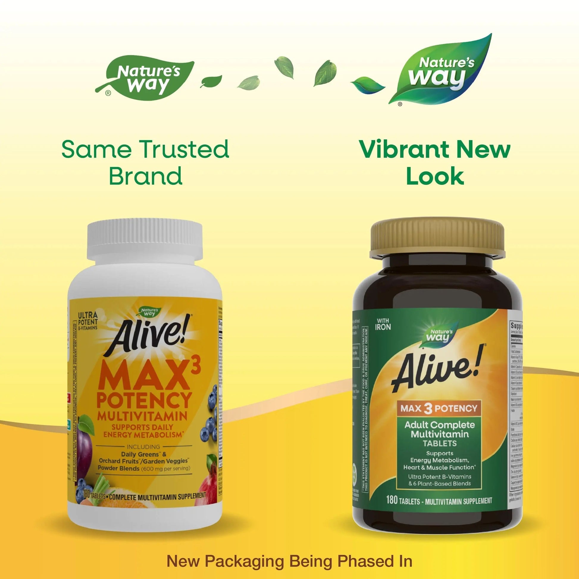 Nature's Way Alive! Max3 Potency Daily Multivitamin, Methylated B12 and Folate, Ultra Potency B-vitamins to Support Energy Metabolism*, 180 Tablets Nature's Way uk supplements